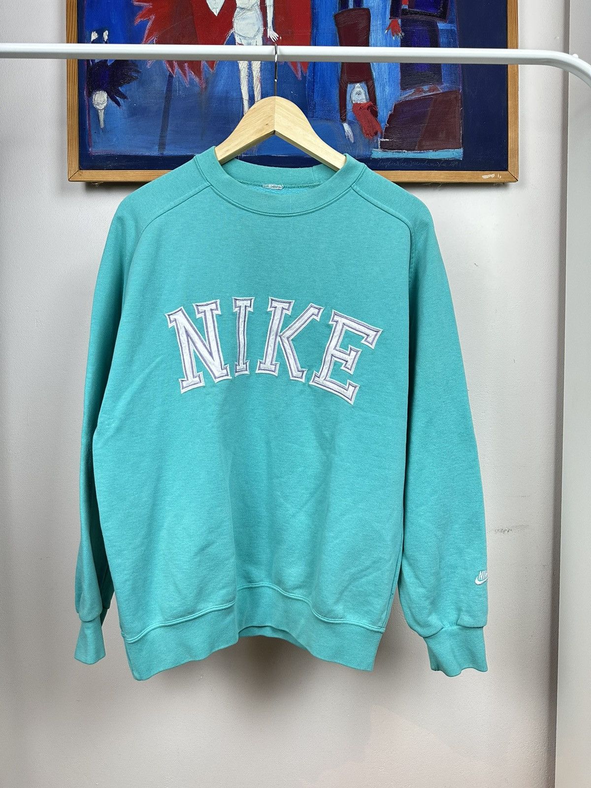 Vintage 90s Nike spellout boxy emroided crewneck