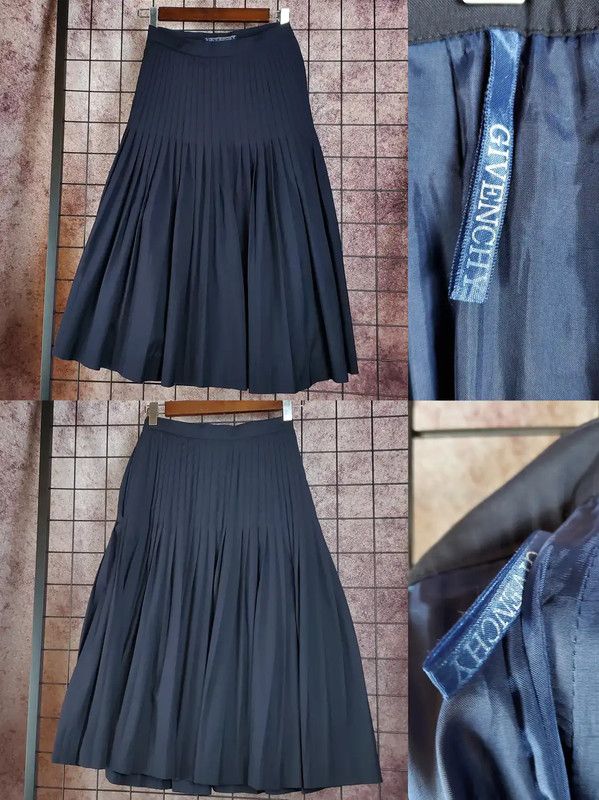 Givenchy Pleated Wool Midi Skirt for Women 0089