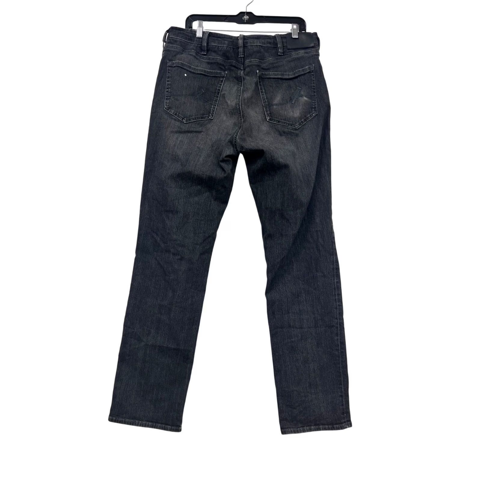 Vintage 34 Heritage Jeans Straight Dark Wash 36 Mens Regular 32 Inseam Denim Belt Loops Five-Pocket Zip Fly Button Closure Pre-Owned Like New Size US 36 / EU 52 - 2 Thumbnail