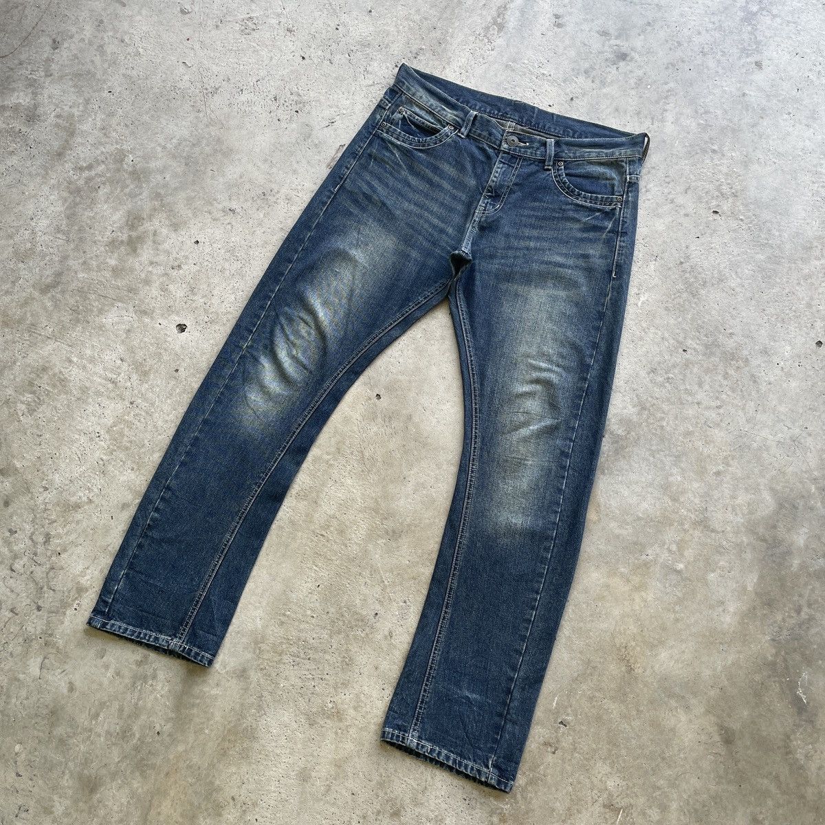 Japanese Brand W35x29.5 Vintage Japanese Jeans Faded Denim Pants Size US 35 - 2 Thumbnail