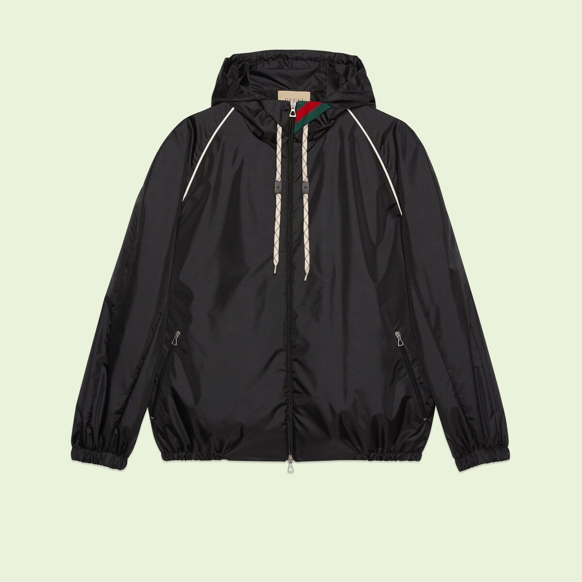 Gucci o1s1wg110725 Nylon Satin Jacket in Black Size US M / EU 48-50 / 2 - 1 Thumbnail