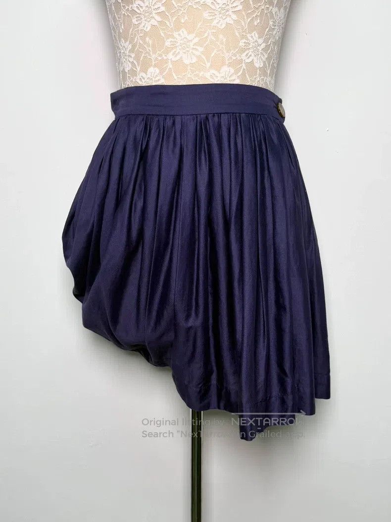 Vivienne Westwood Vivienne Westwood size 1 Navy Blue Irregular 3D Pleat Pleat Size 24" / US 00 / IT 34 - 3 Thumbnail