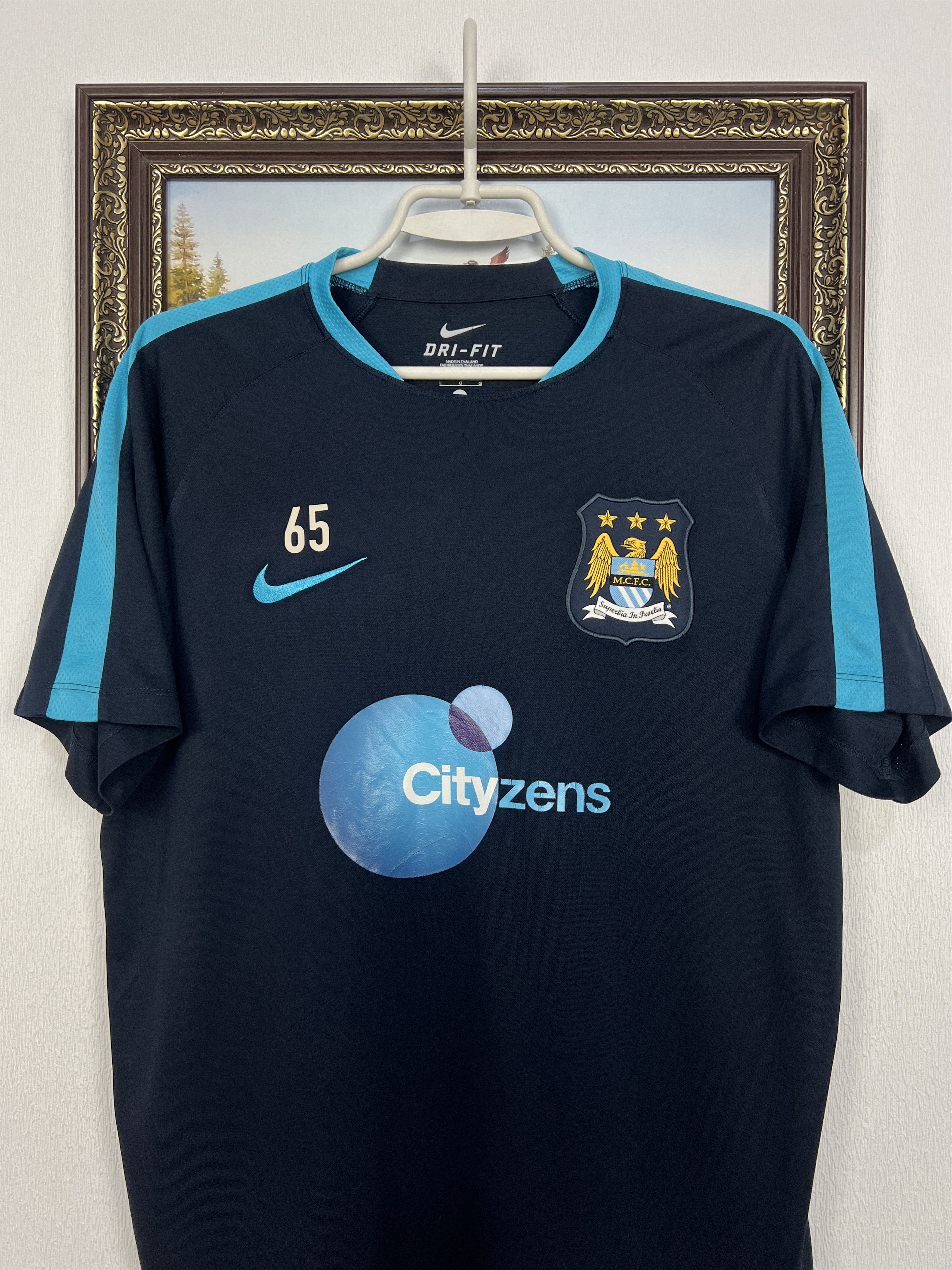 Nike Vintage Nike Manchester City Player Issue Train Shirt Soccer Size US L / EU 52-54 / 3 - 2 Thumbnail