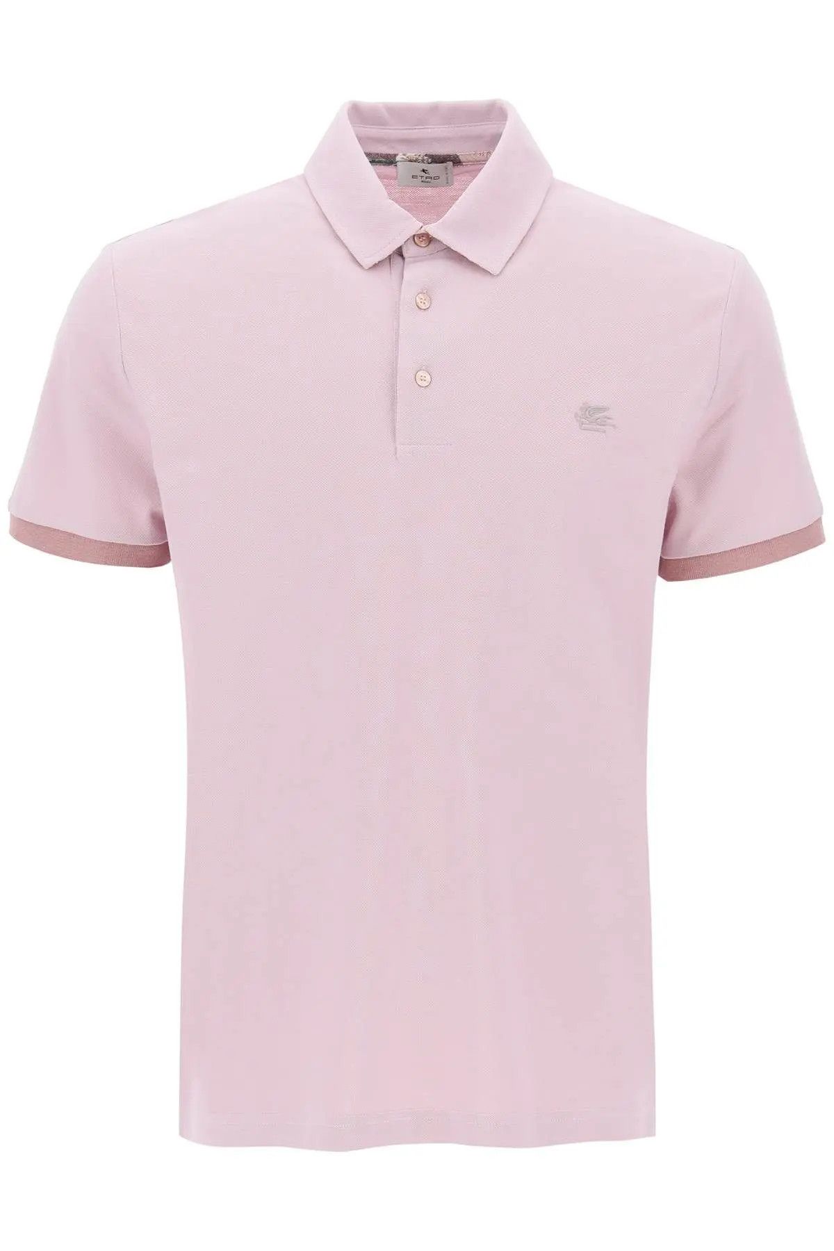 image of Etro O1S22I1N0224 Regular Fit Polo Shirt In Purple Pink, Men's (Size Small)