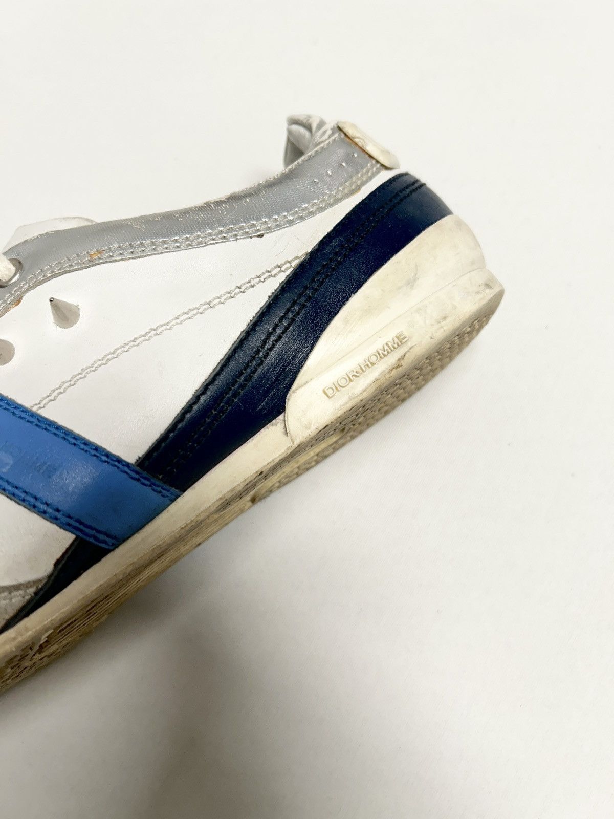 Dior SS2008 B22 Low Top Sneaker Silver/White/Blue Size US 8.5 / EU 41-42 - 6 Thumbnail
