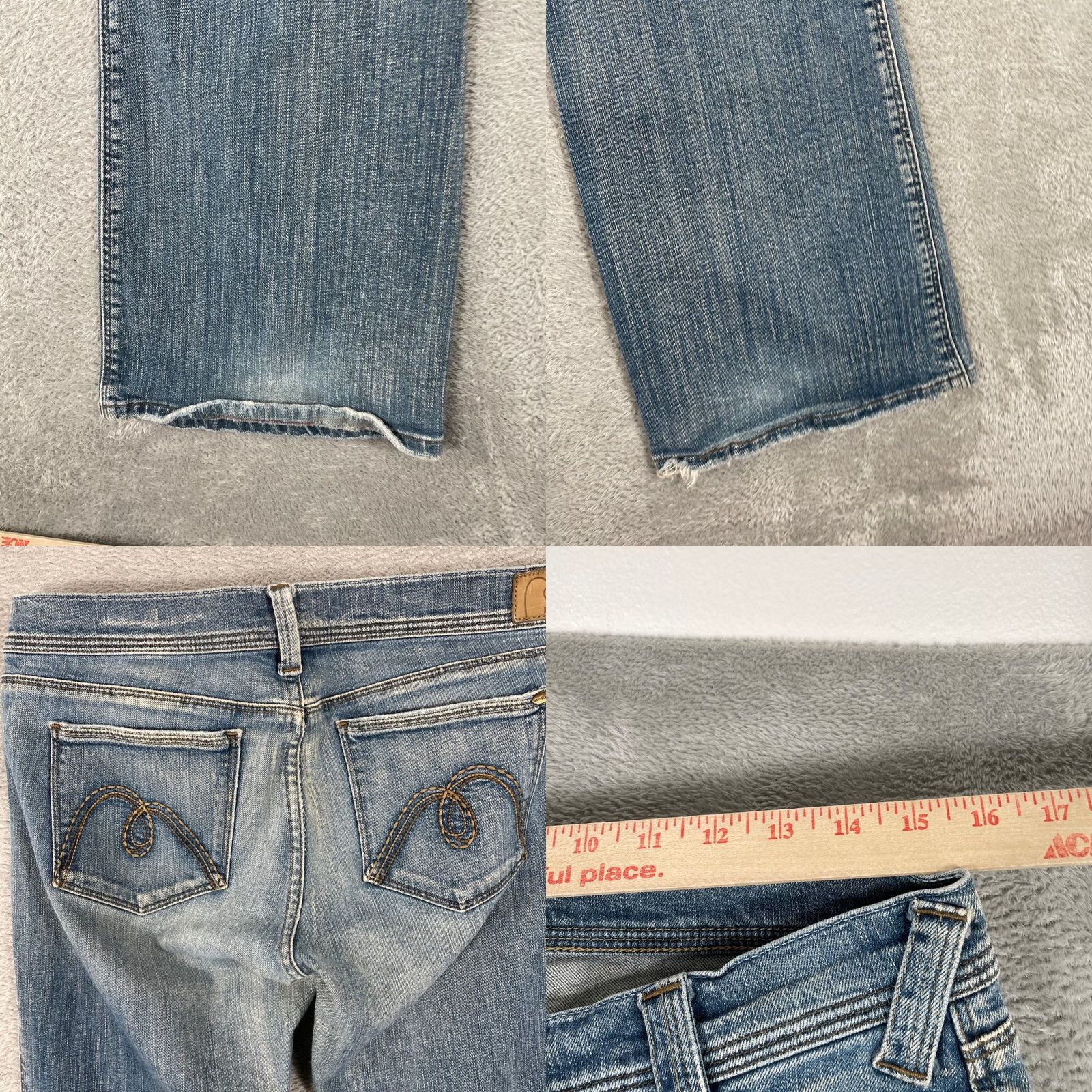 Vintage Mavi Zoe Low Rise Bootcut Jeans Womens 31x32 Blue Denim Y2K Retro 2000s Size 24" / US 00 / IT 34 - 8 Thumbnail
