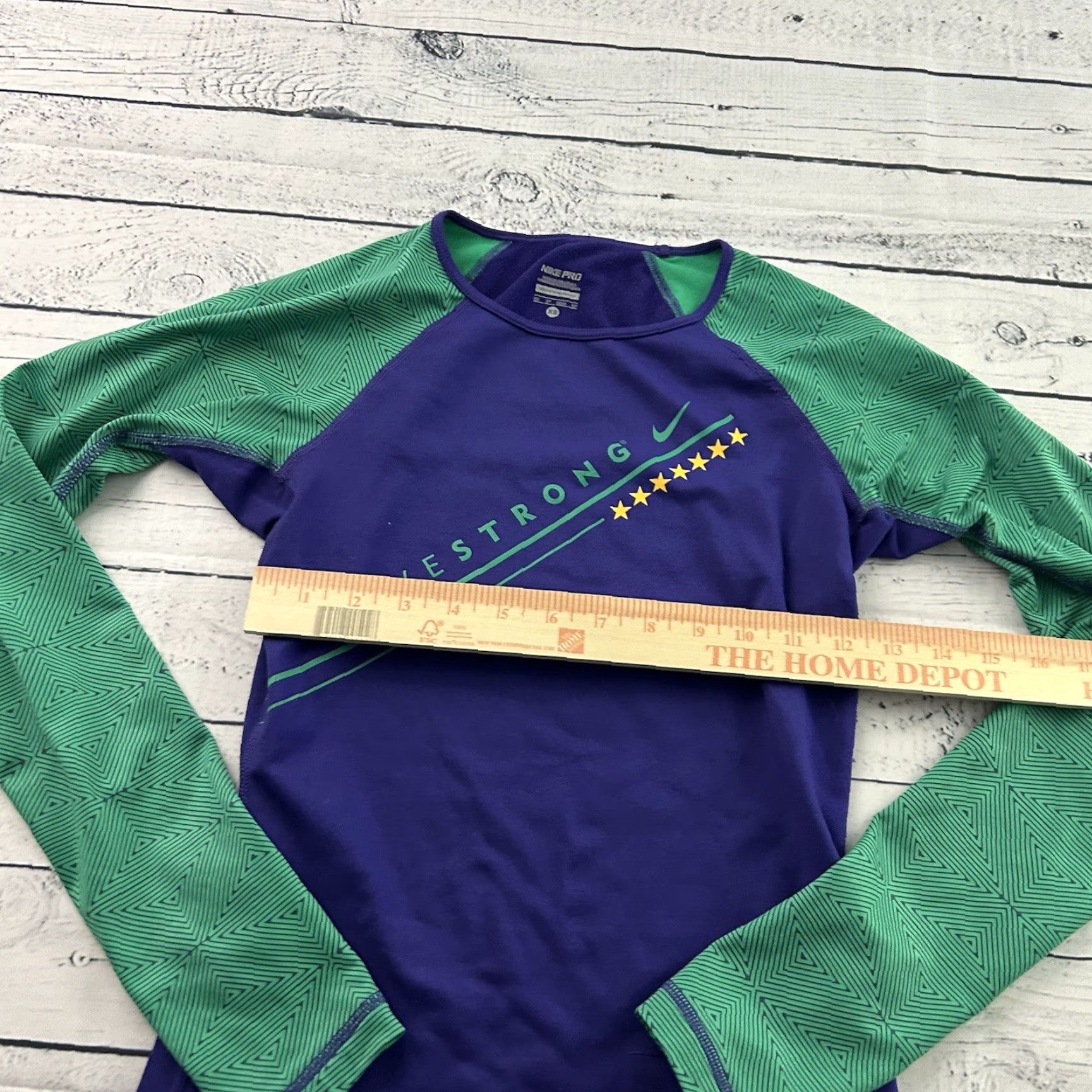 Nike Nike Pro Livestrong Long Sleeve Athletic Fleece Lined Top Women's XS Purple Size XS / US 0-2 / IT 36-38 - 4 Thumbnail