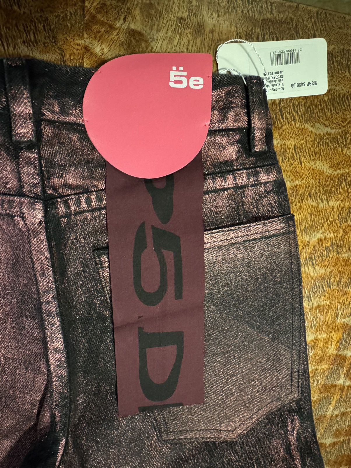Sp5der Metallic Wash Pink and Black Jeans 26 Size US 26 / EU 42 - 8 Thumbnail