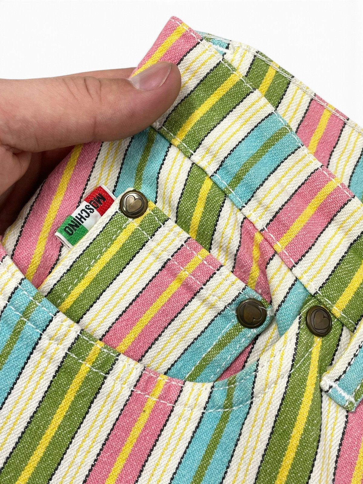 Moschino Moschino Jeans Vintage Striped Carnival Pants Size 31" - 10 Thumbnail