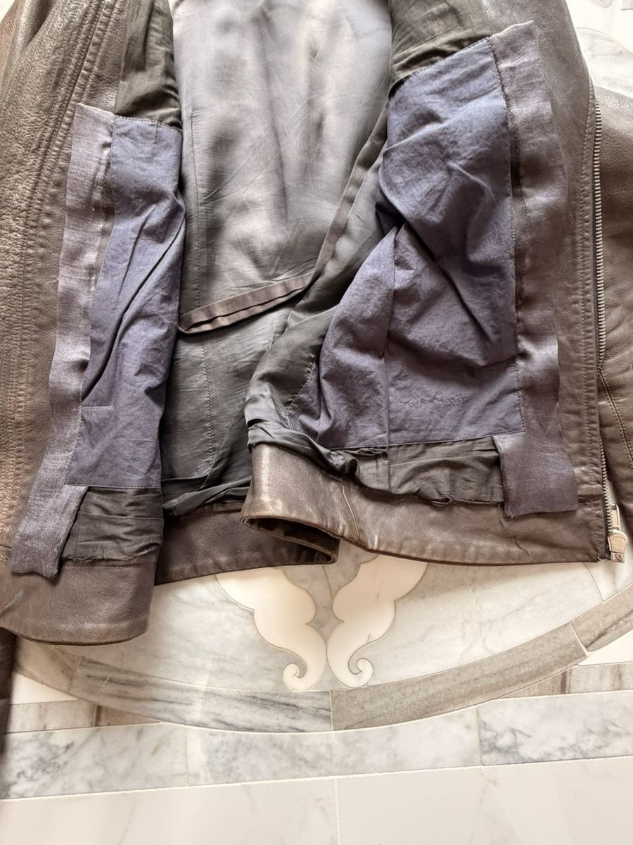 Rick Owens Rick Owens SS2011 “Anthem” Calf Leather Asymmetrical Jacket Size US M / EU 48-50 / 2 - 4 Thumbnail
