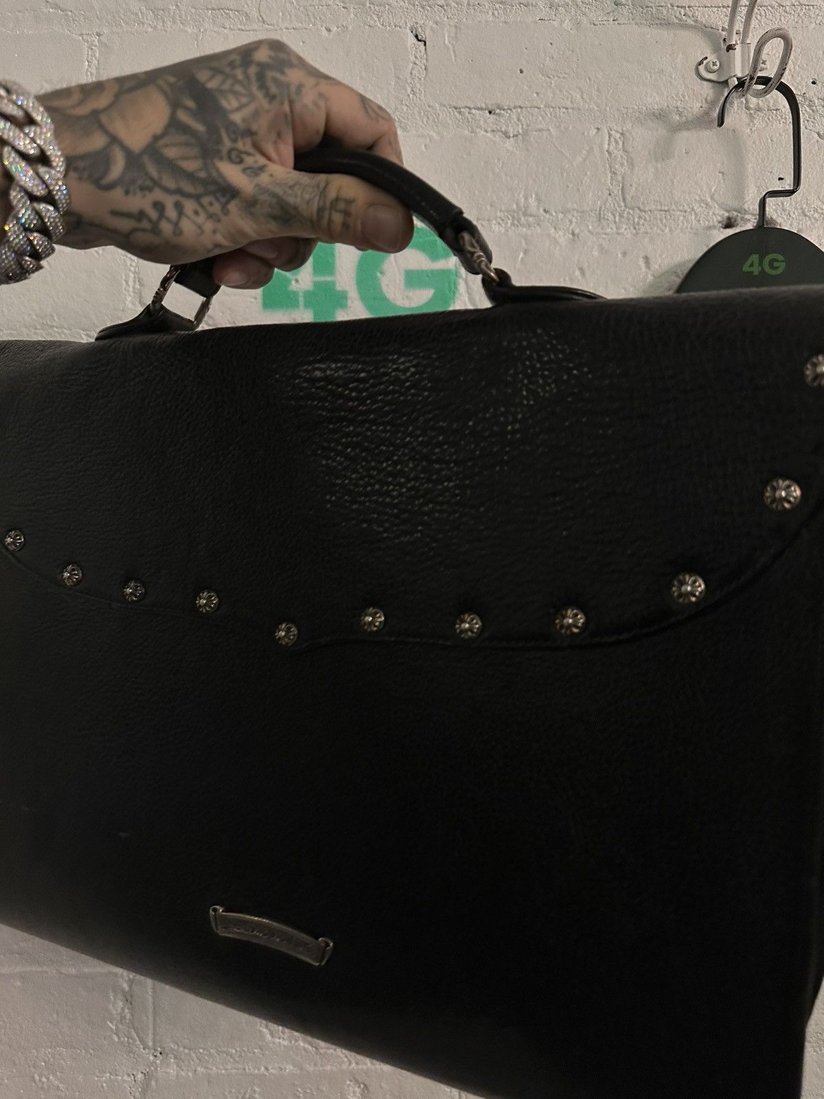 Chrome Hearts CHROME HEARTS STUDDED LEATHER BRIEFCASE BAG Size ONE SIZE - 11 Thumbnail