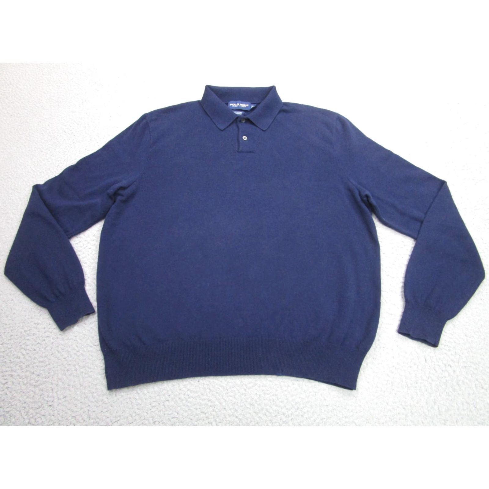 Polo Ralph Lauren Polo Ralph Lauren Polo Golf Sweater Mens L Blue Collared Knit Pullover Cashmere Blend Size US L / EU 52-54 / 3 - 2 Thumbnail