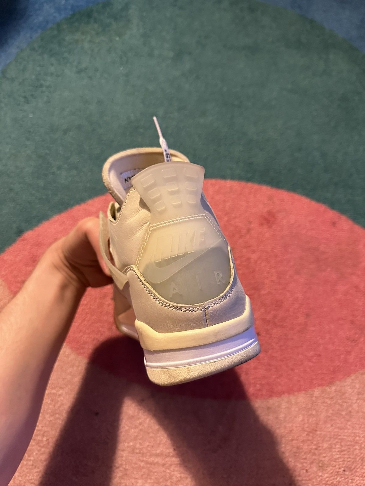 Jordan Brand × Off-White Off White x Air Jordan 4 Retro SP Sail Womens Size US 11.5 / EU 44-45 - 7 Thumbnail