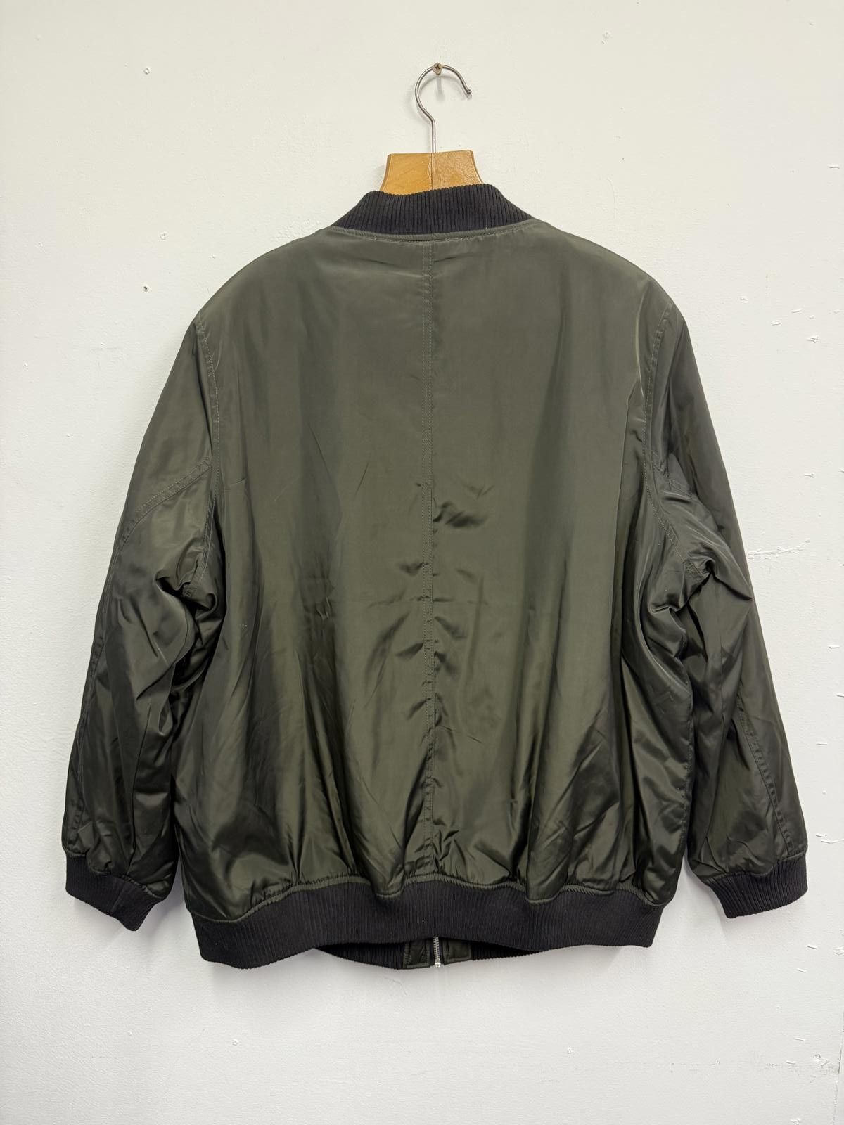 New Look New Look Olive Green Bomber Jacket Size XXL / US 16-18 / IT 52-54 - 2 Thumbnail