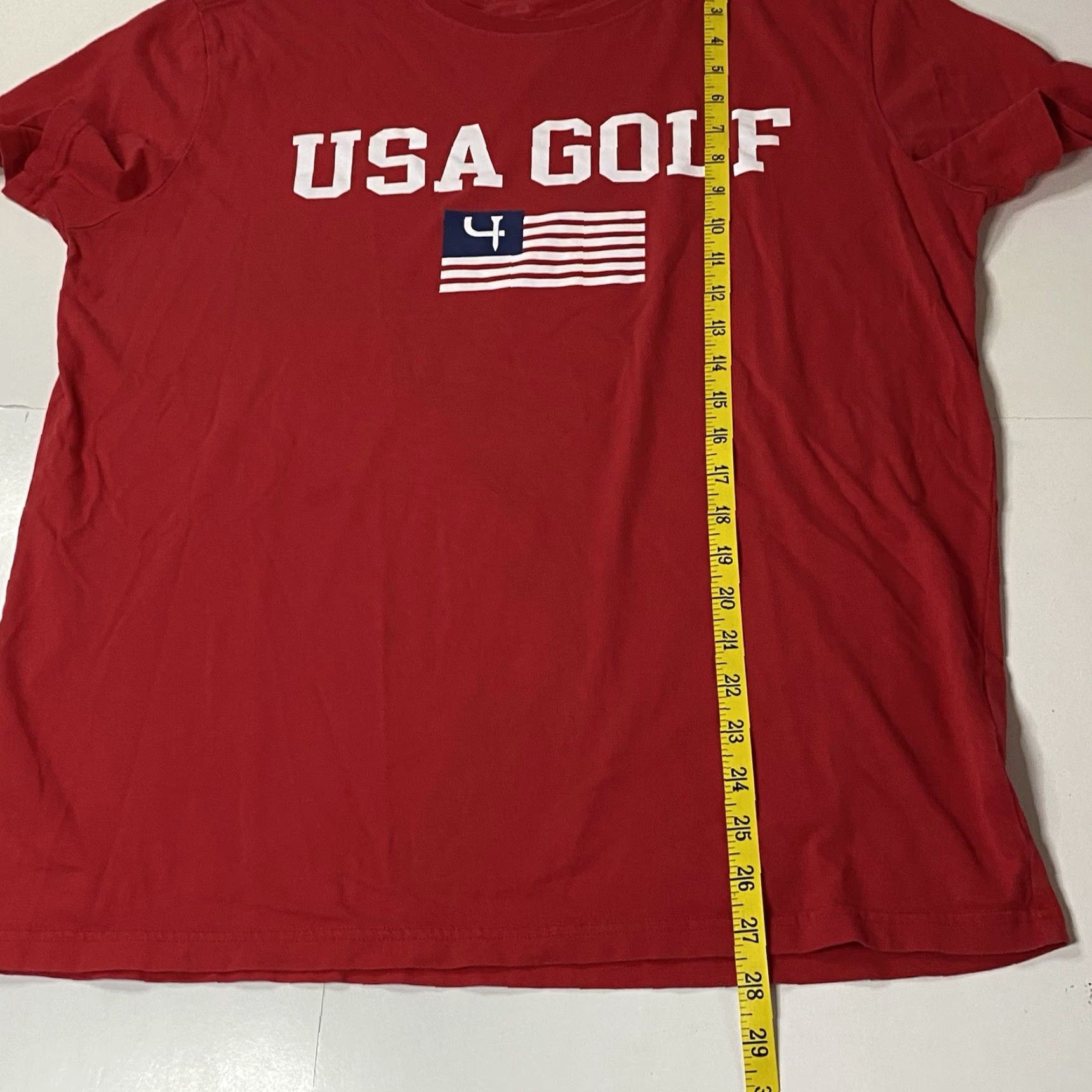 Vintage USA Short Par 4 Mens T Shirt Graphic Red M Regular Crew Neck Short Sleeve Cotton Blend Logo Graphic T Shirt USA Men Size US M / EU 48-50 / 2 - 6 Thumbnail