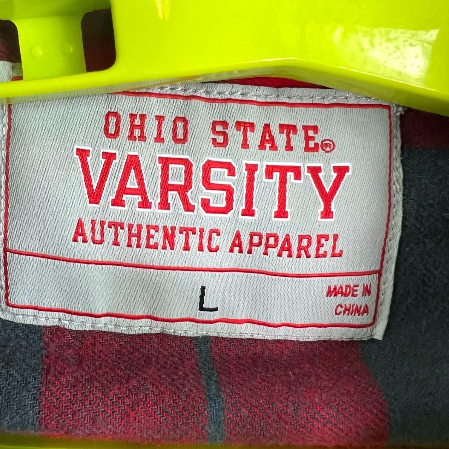 Vintage Ohio State Varsity Shirt Mens Size L Red Gray Embroidered Buffalo Plaid Size US L / EU 52-54 / 3 - 5 Thumbnail