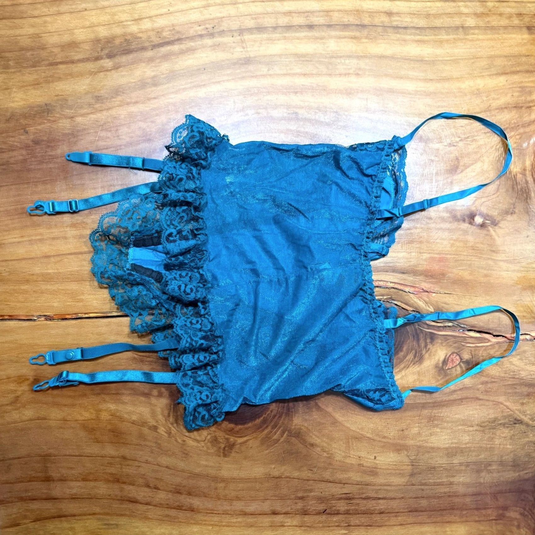 Vintage Vintage Fredericks of Hollywood Teddy Lingerie Satin Lace Top 90s Pinup M Size M / US 6-8 / IT 42-44 - 5 Thumbnail