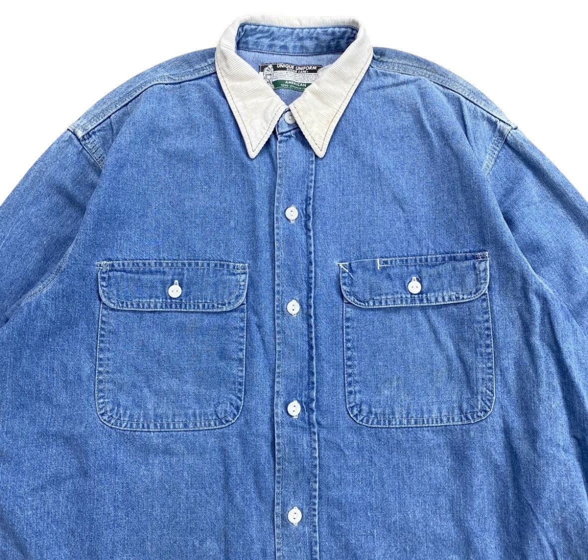 Sugar Cane 1990s VINTAGE Sugar Cane Denim Jacket DOUBLE POCKET Size US L / EU 52-54 / 3 - 2 Thumbnail