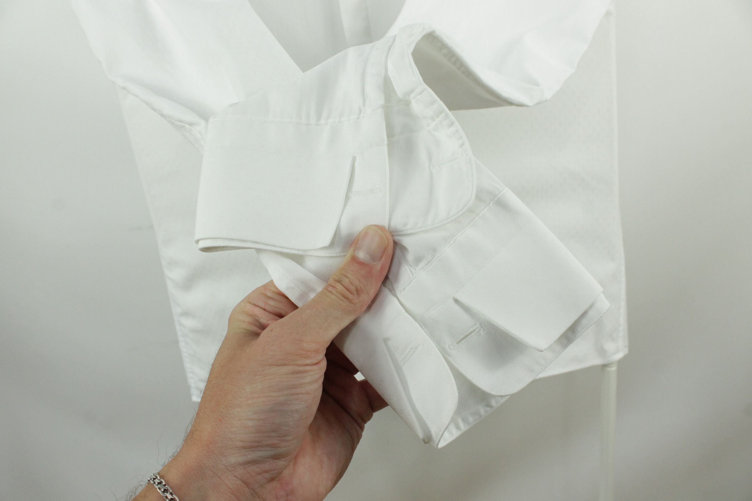 Fendi Fendi White Cotton Slim Fit Cufflinks Dress Formal Shirt Size US M / EU 48-50 / 2 - 6 Thumbnail