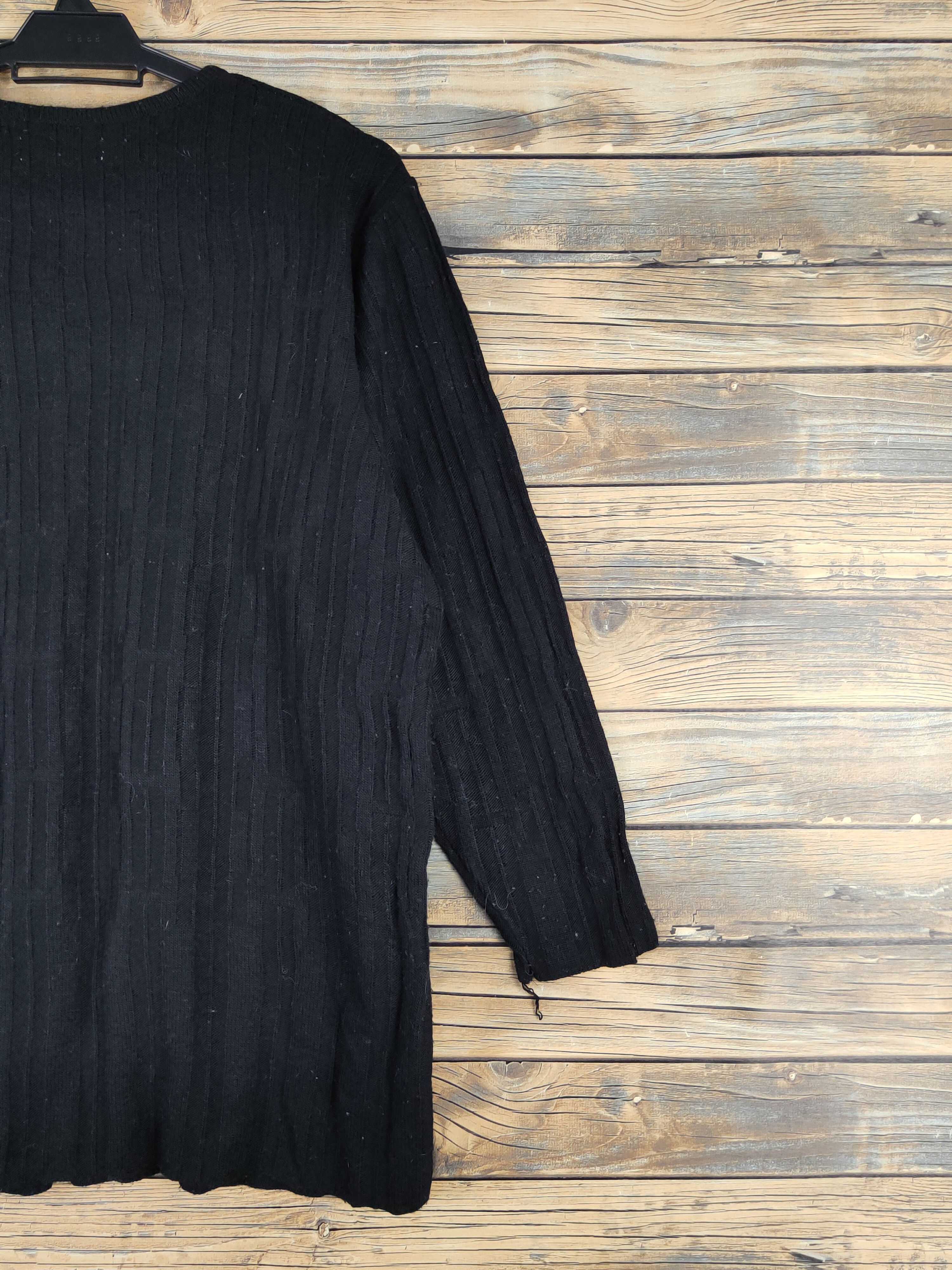 Homespun Knitwear Eden Black Knitwear Long Sleeve #W1338 Size M / US 6-8 / IT 42-44 - 9 Thumbnail