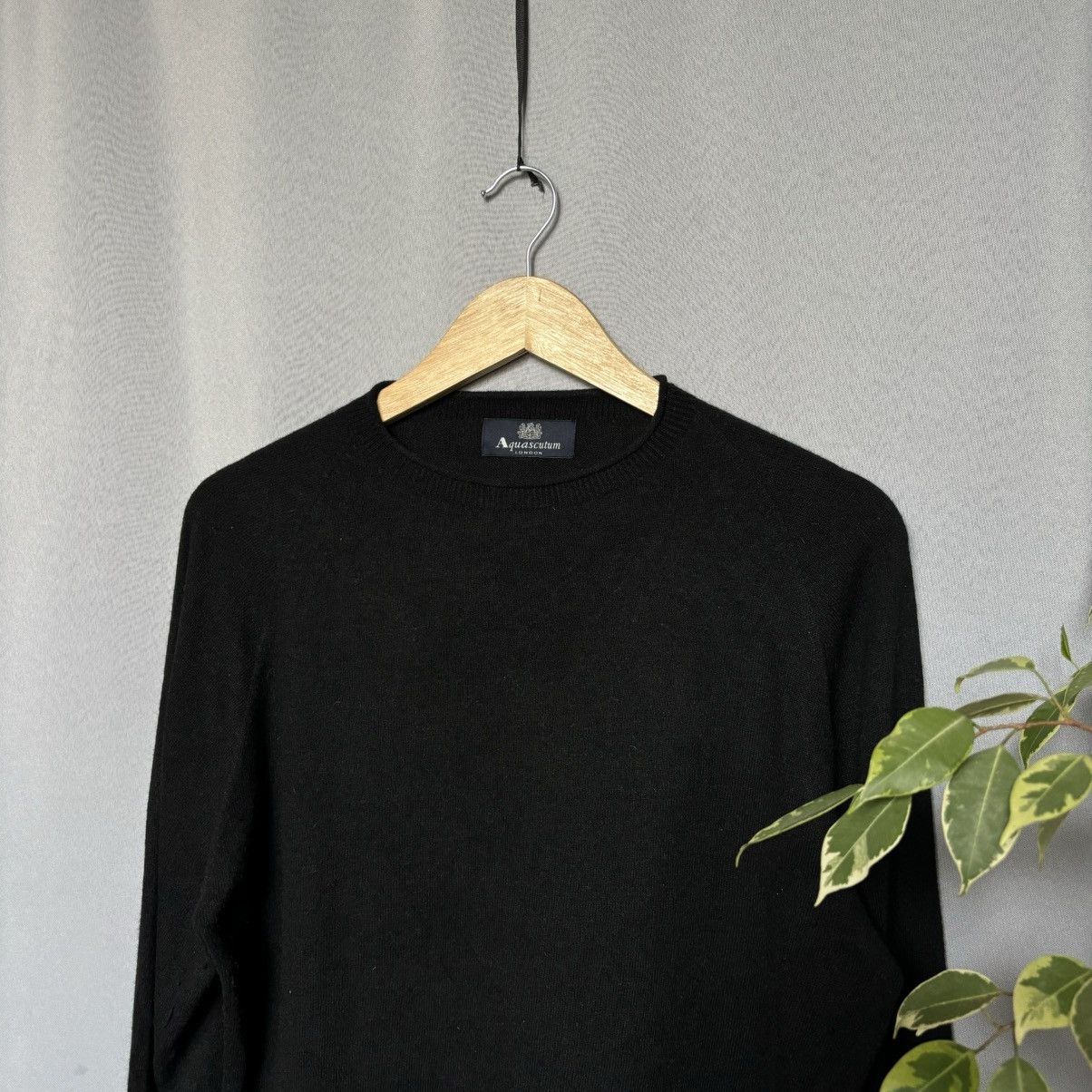 Aquascutum Aquascutum sweater black xl basic rare Size US XL / EU 56 / 4 - 2 Thumbnail