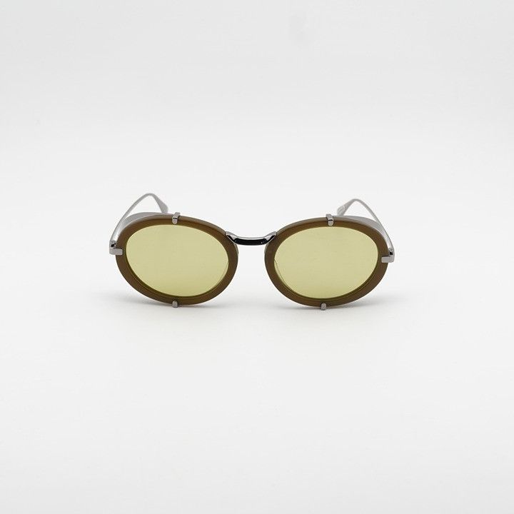 Max Mara Max Mara SELMA MM0103 96N Sunglasses Shiny Dark Green Oval Size ONE SIZE - 2 Thumbnail