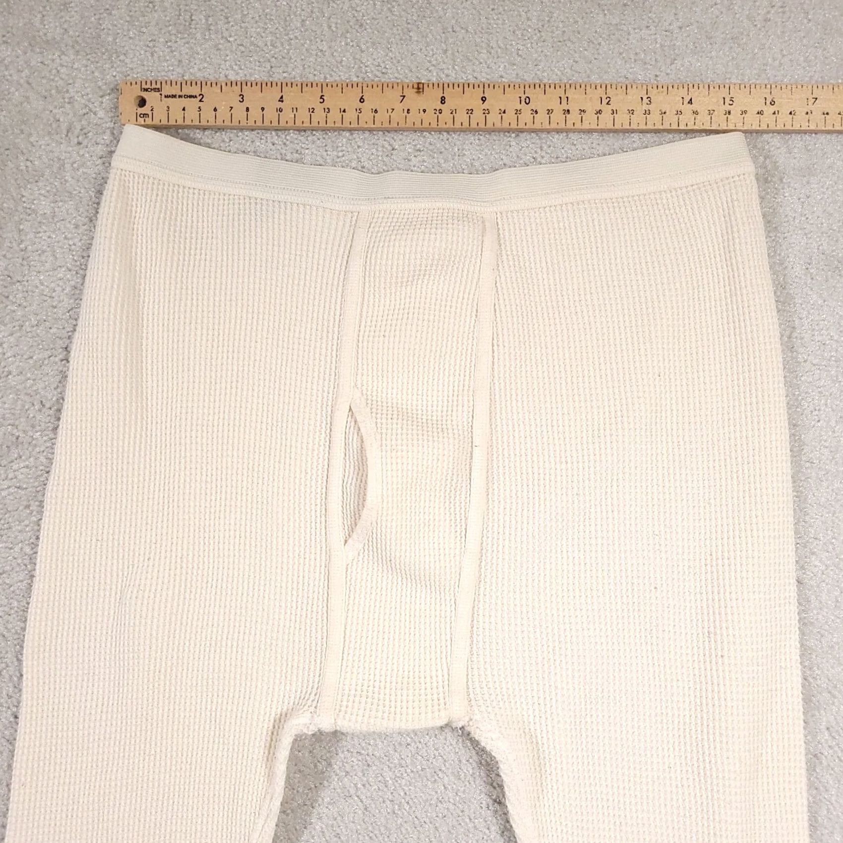 Vintage VINTAGE J.E. Morgan Mens Pants XL 42-44 Thermal Long Johns Ivory Made In USA Size US 36 / EU 52 - 4 Thumbnail