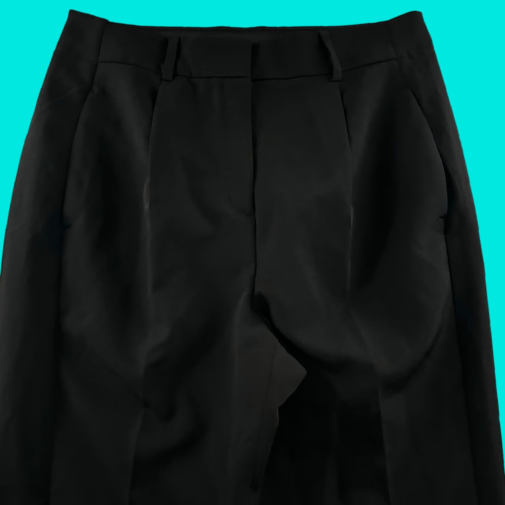 Express Express Womens Pants Size 12 Black Ankle High Rise Career Polyester Blend Size 34" / US 12 / IT 48 - 1 Thumbnail