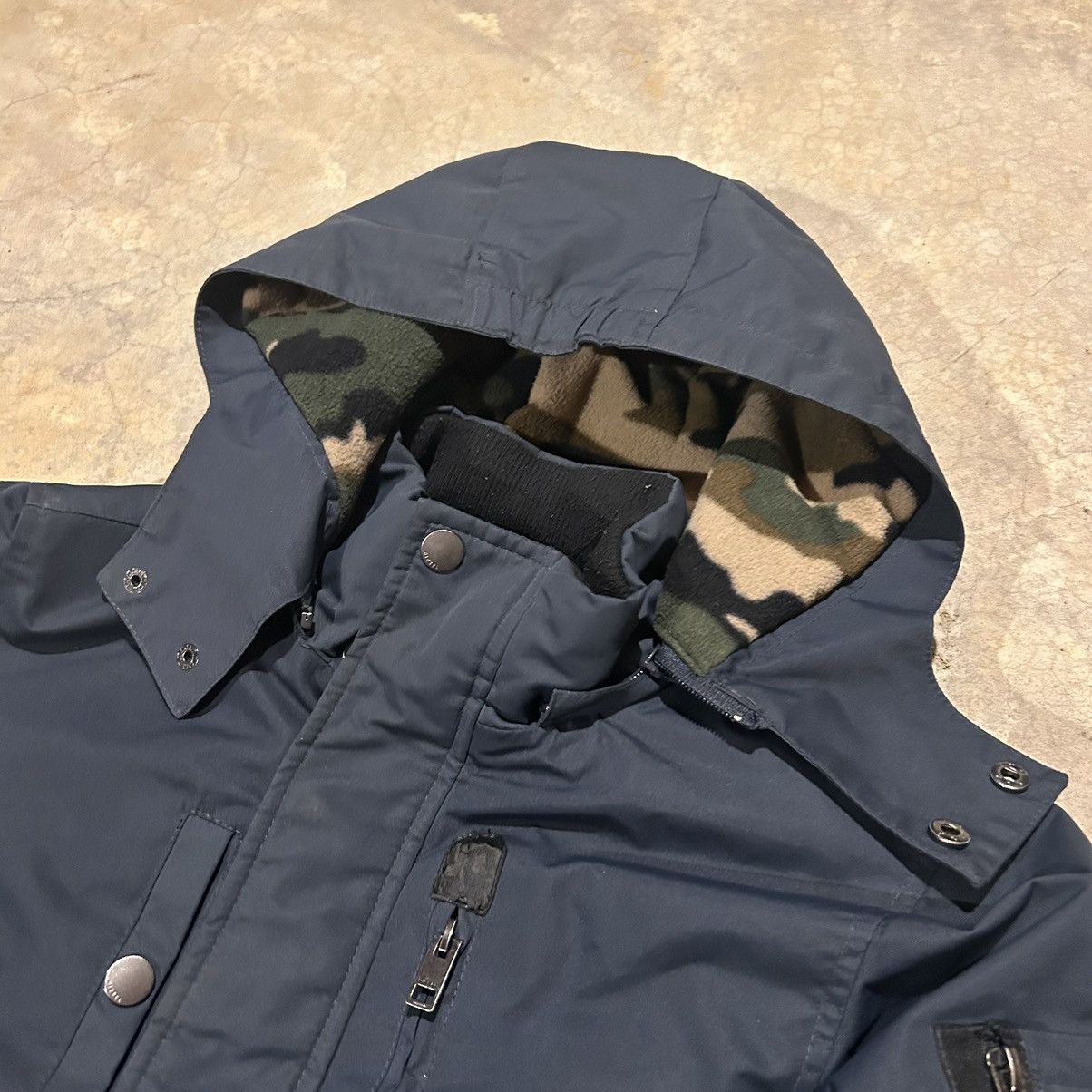 Diesel Diesel Fleece Lined Hooded Cargo Bomber Jacket Rare Designer Size US S / EU 44-46 / 1 - 6 Thumbnail