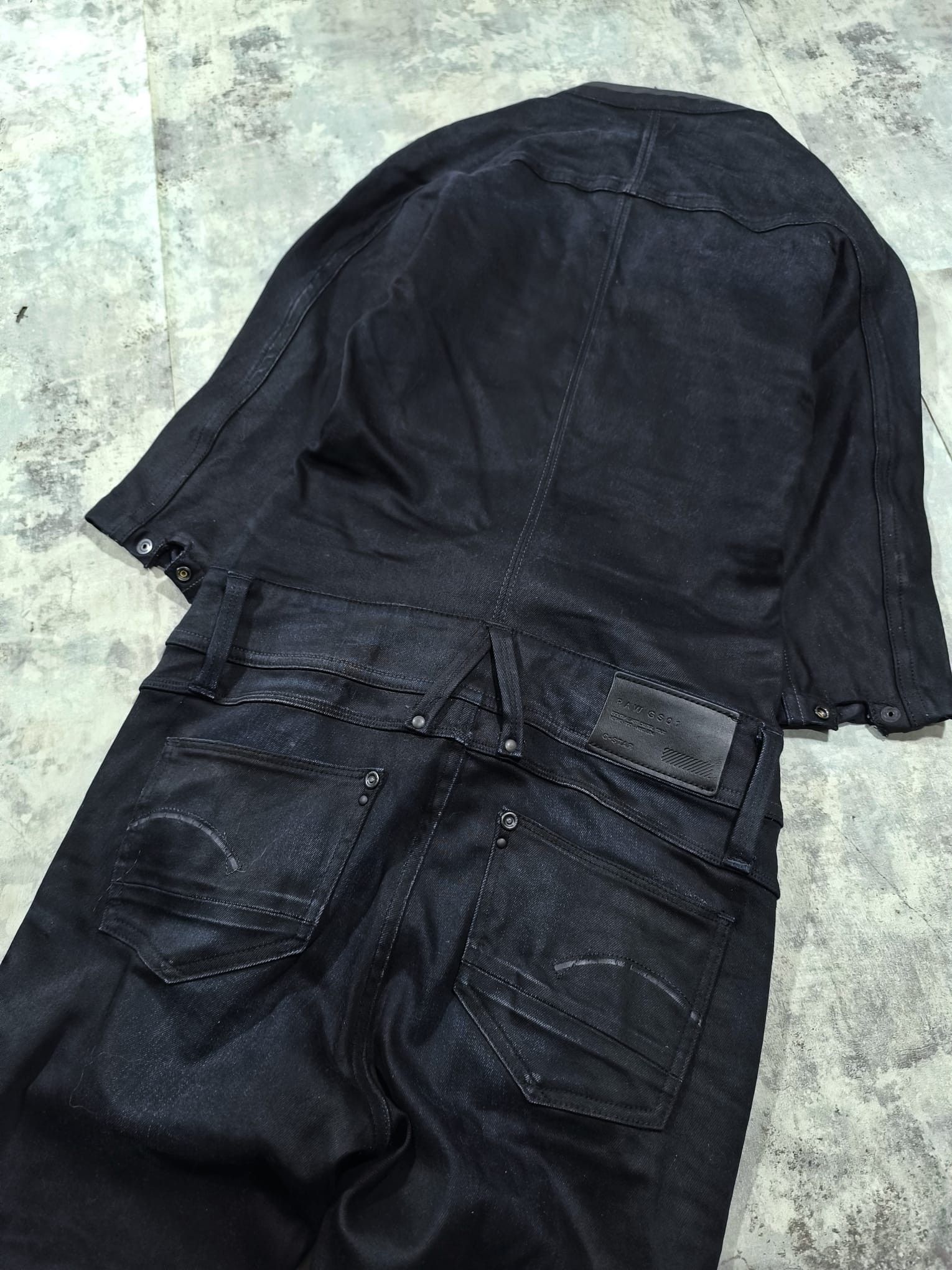 G-Star Gstar Pilot Denim JumpSuit Moto Girl Racer Avantgarde Size 30" / US 8 / IT 44 - 4 Thumbnail