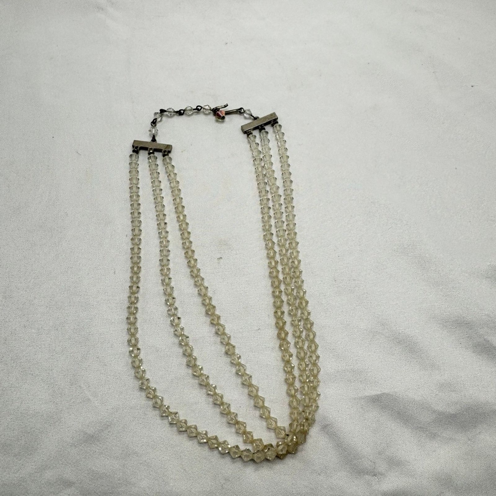 NBDN Nobrandedon VTG triple strand Austrian crystal necklace Size ONE SIZE - 1 Thumbnail