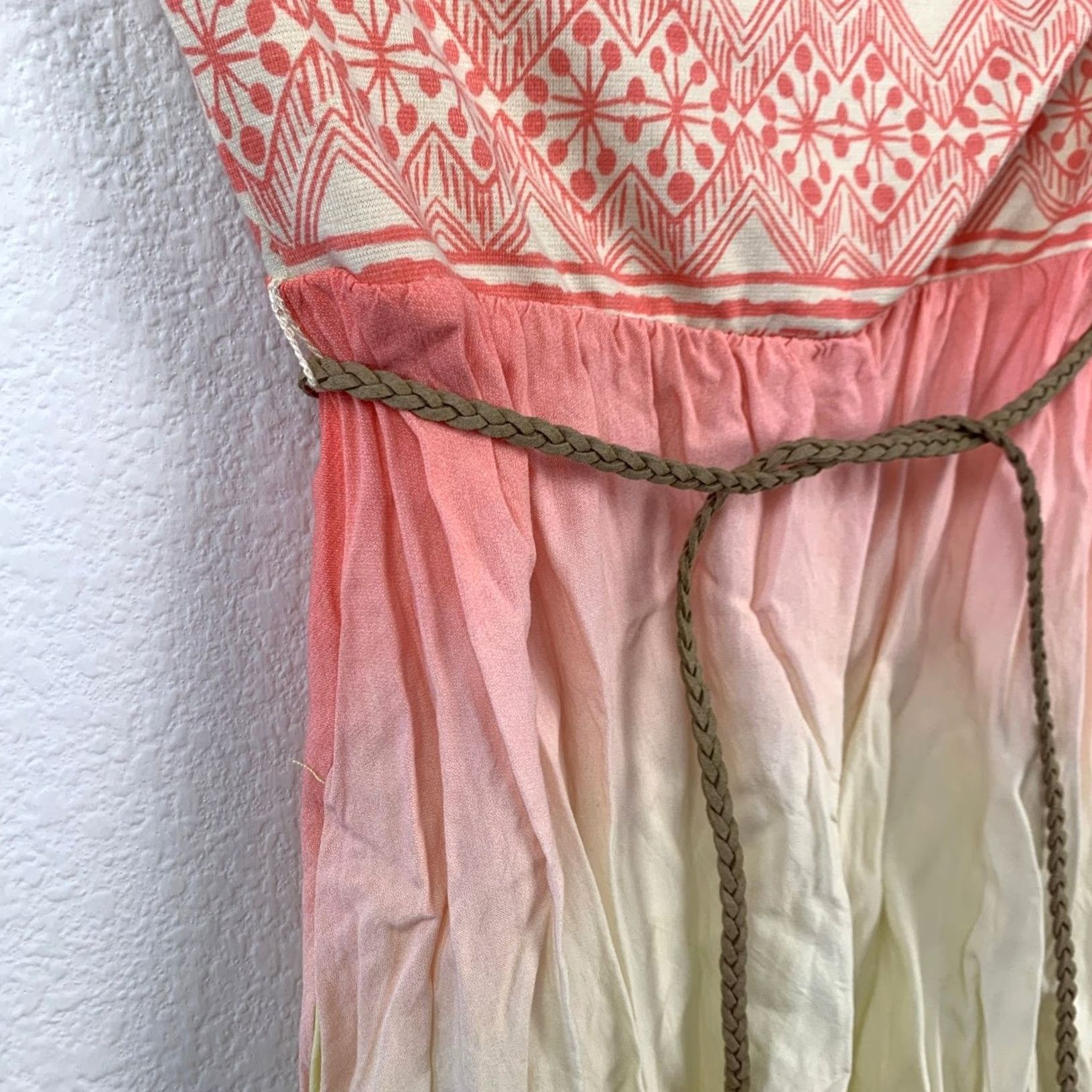 Vintage Y2K Roxy Strapless Tunic Top Mini Sun Dress Ombre Aztec Print Women's M Shirt Size M / US 6-8 / IT 42-44 - 2 Thumbnail