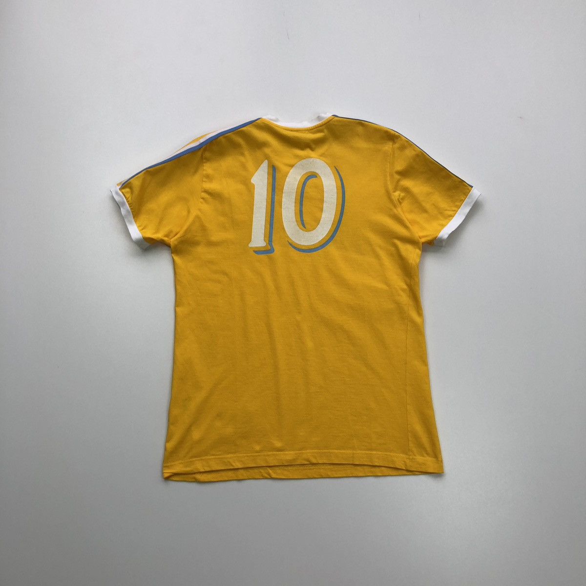Bogner Bogner Argentina #10 Maradona Vintage T-Shirt Yellow Rare Size US L / EU 52-54 / 3 - 3 Thumbnail