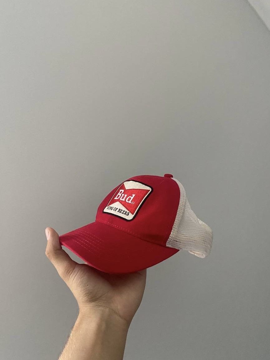 Budweiser × Vintage Vintage Bud Tracker Hat Y2K OS Size ONE SIZE - 1 Thumbnail