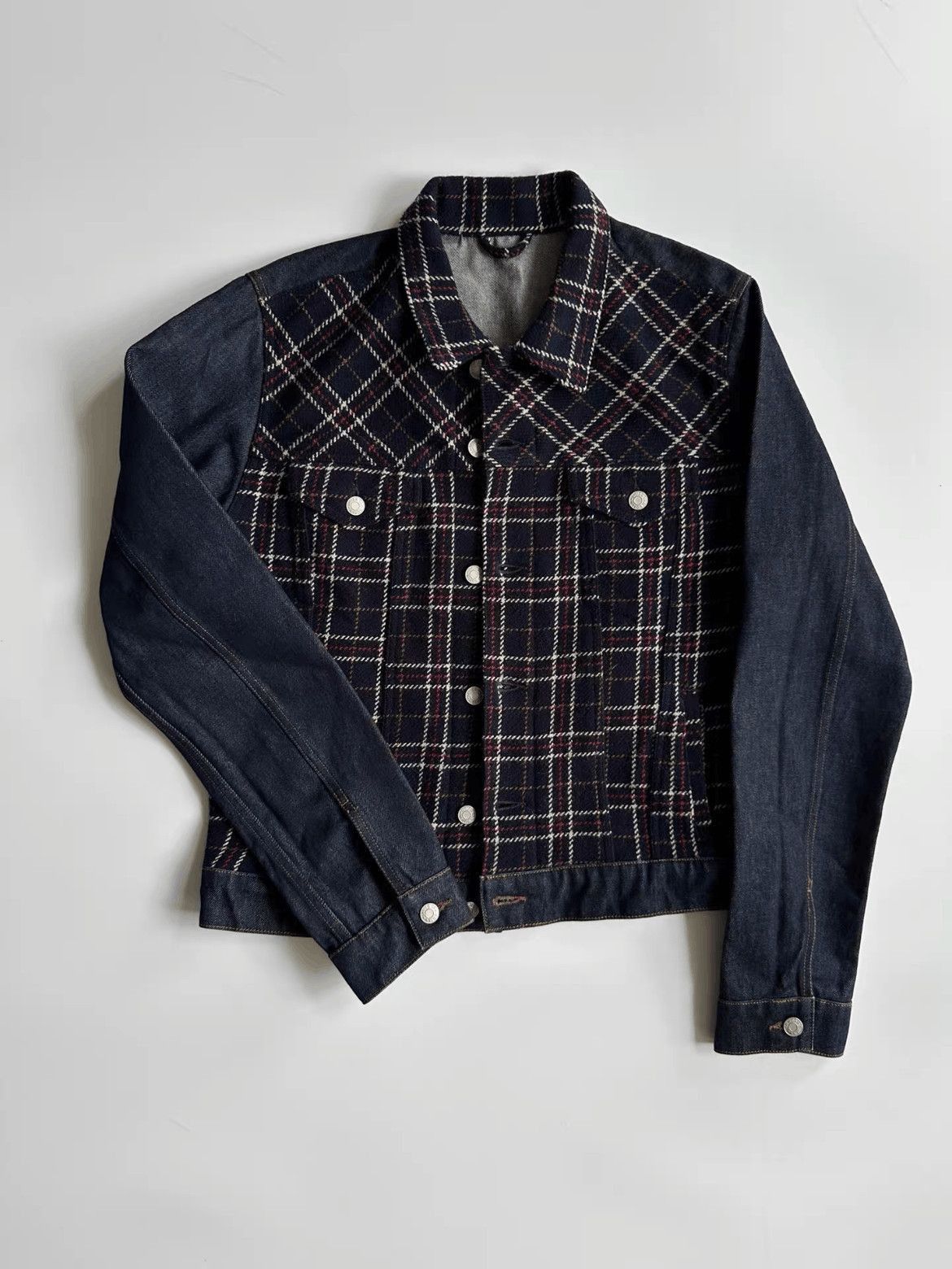 Dries Van Noten Dries Van Noten Plaid Joint Denim Jacket-2508 Size US M / EU 48-50 / 2 - 1 Thumbnail