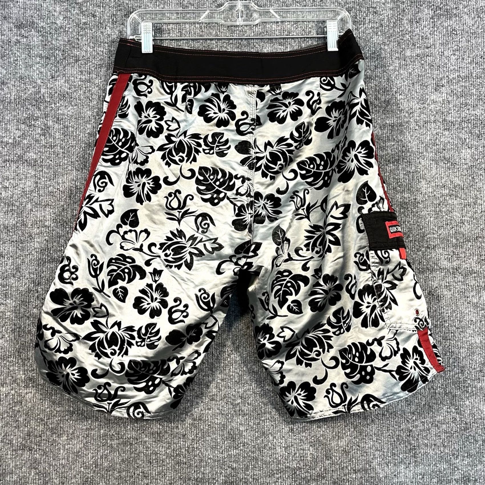 Quiksilver VINTAGE Quiksilver Board Shorts Mens 30 Swim Trunks Floral Mock Patchwork Gray 90s Y2K Surf Mens Size US 30 / EU 46 - 3 Thumbnail