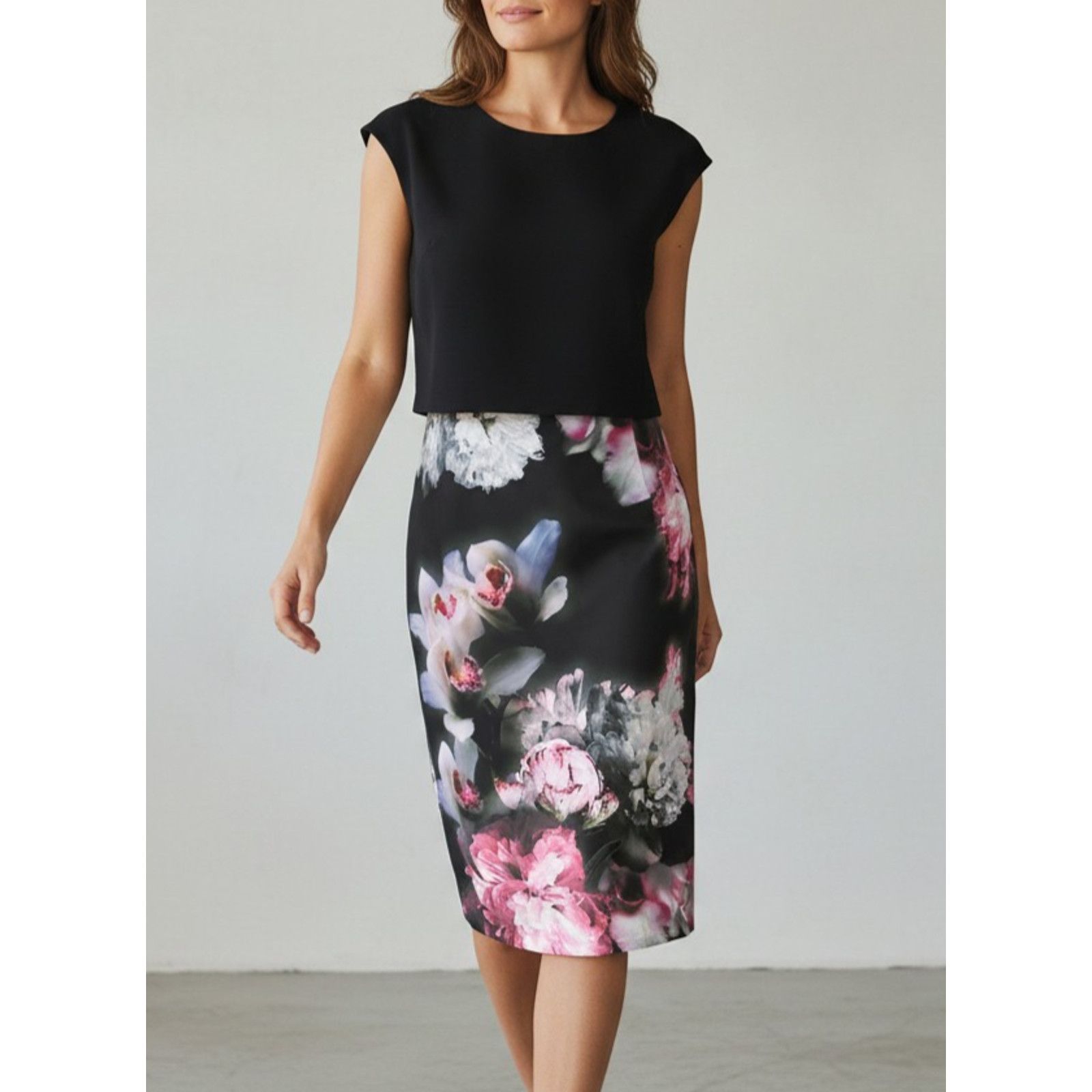 Ted Baker TED BAKER Black W Ethereal Posie Print Skirt Dress Size 2 Size XS / US 0-2 / IT 36-38 - 1 Thumbnail