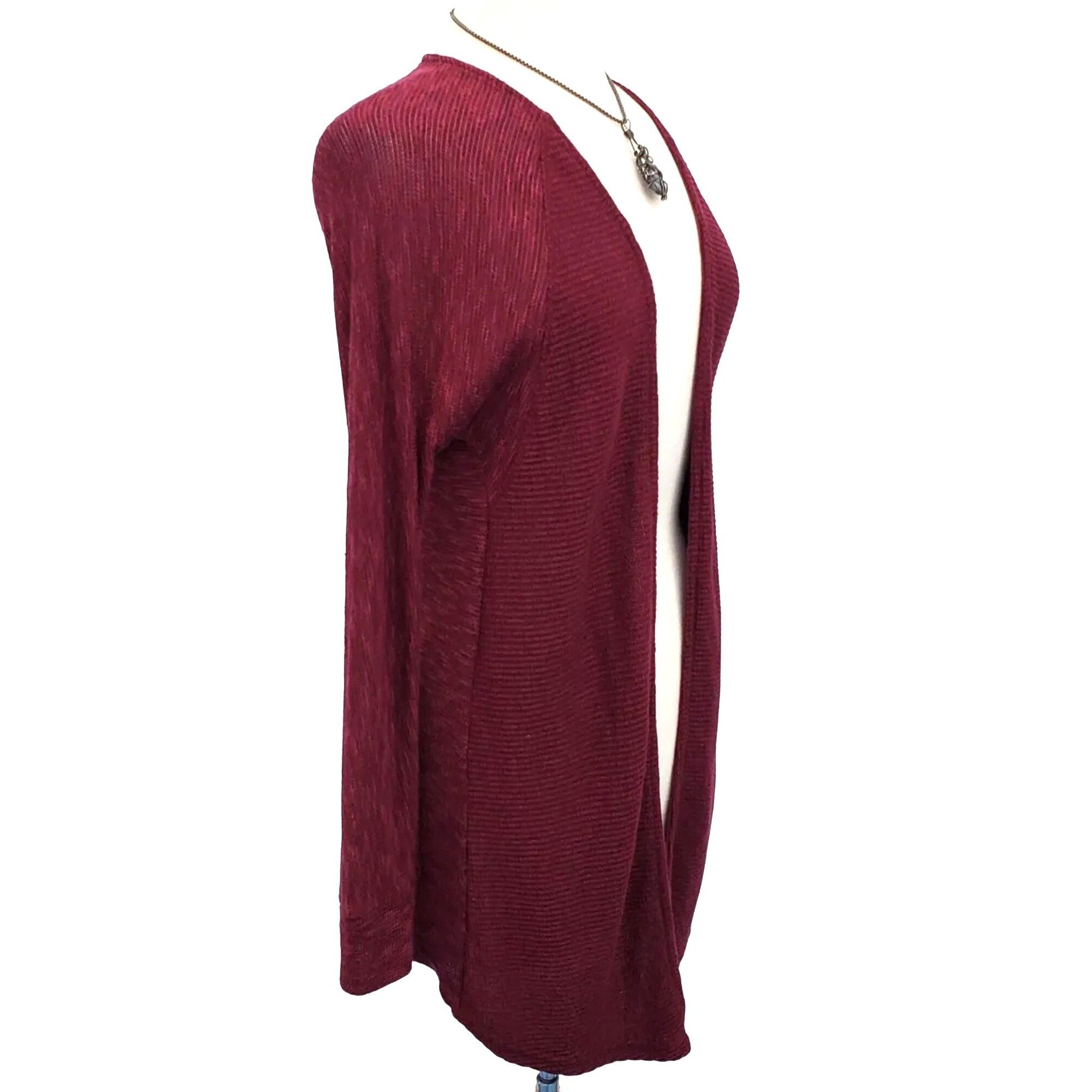 American Eagle Outfitters American Eagle Outfitters Maroon Open Front Cardigan Sweater Size S / US 4 / IT 40 - 9 Thumbnail
