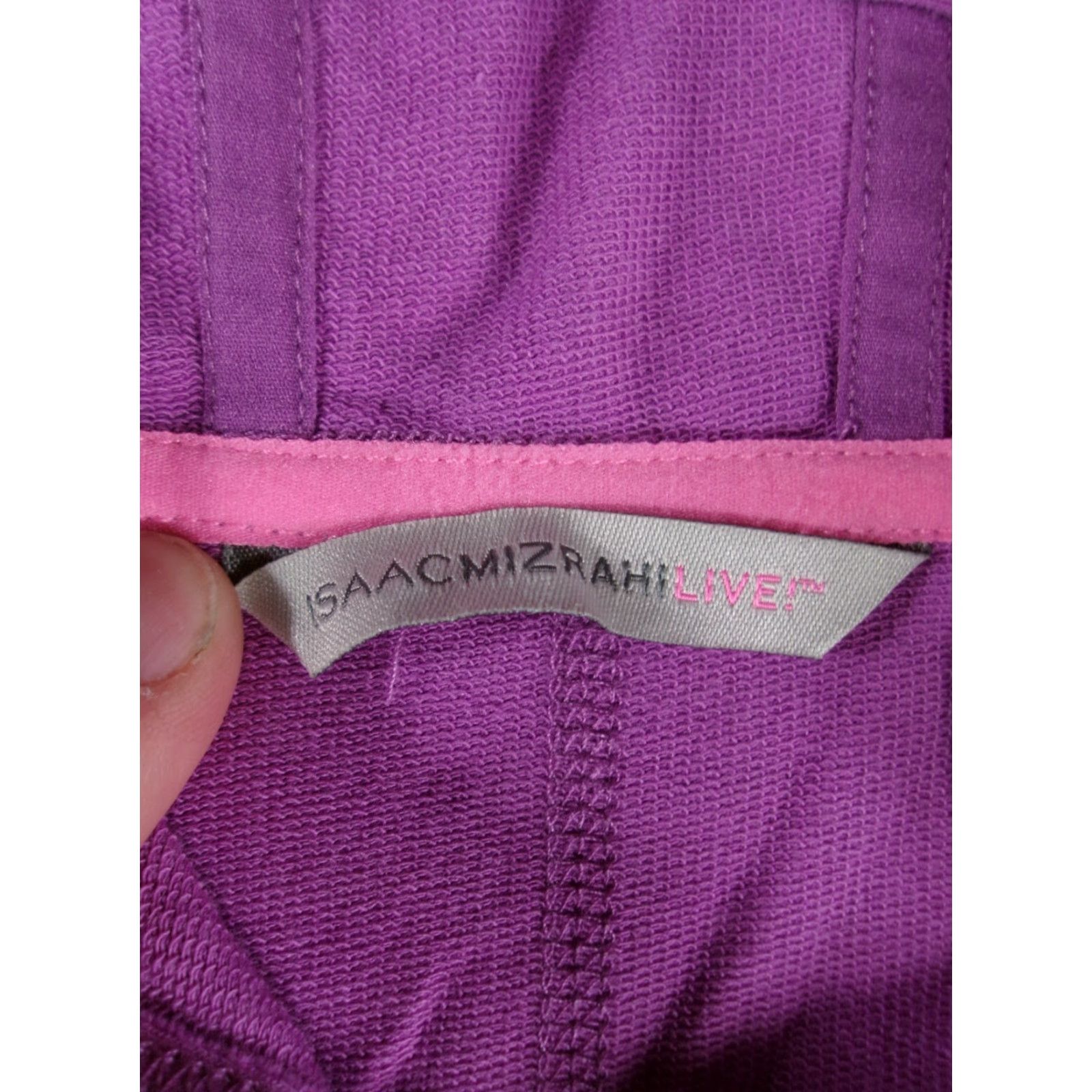 Isaac Mizrahi Isaac Mizrahi Sweatshirt Dress Women L Purple Hooded Short Sleeve Cotton Modal Spandex Solid T-Shirt Dress Size L / US 10 / IT 46 - 6 Thumbnail