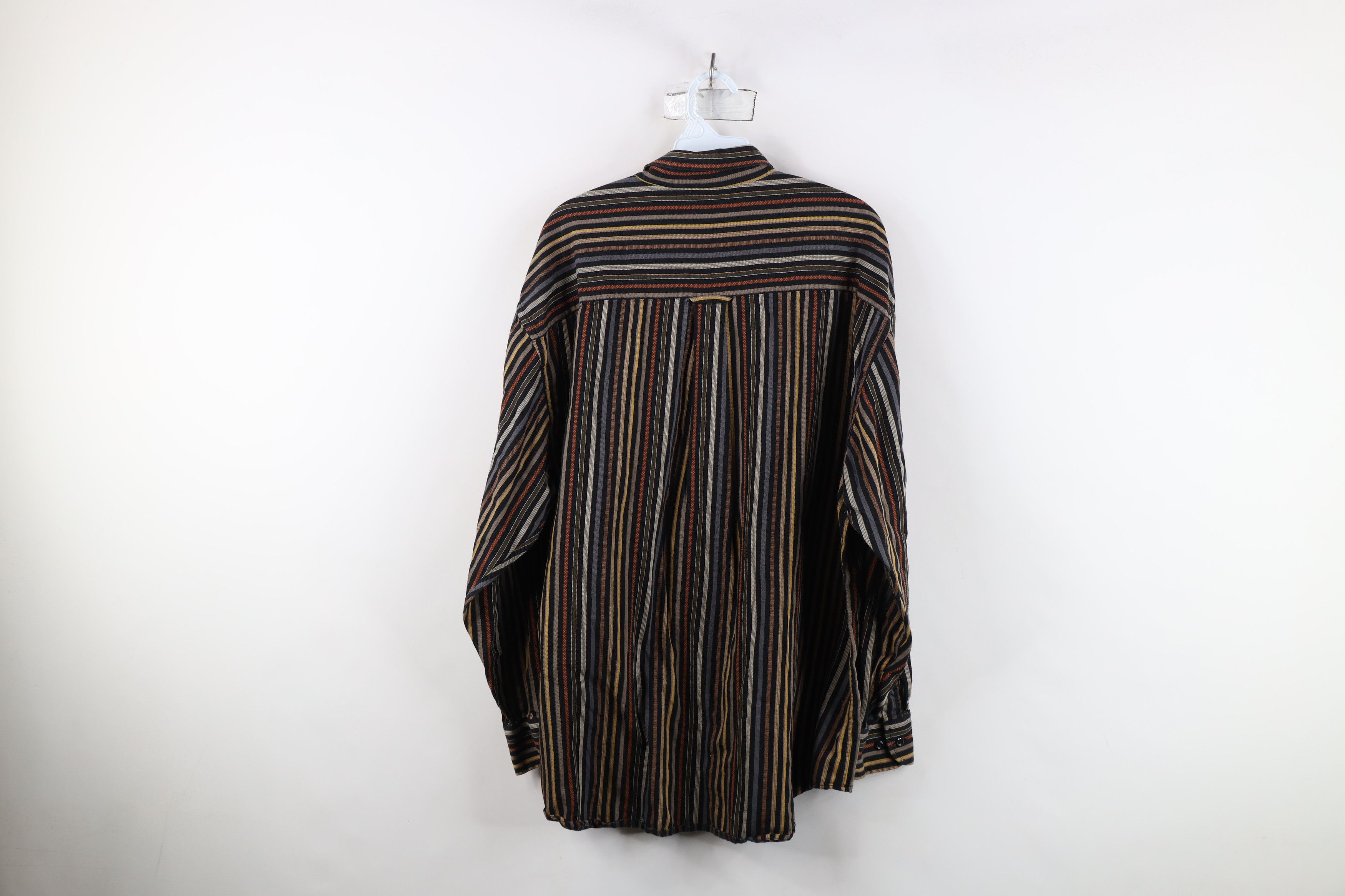 Vintage Vintage 90s Streetwear Striped Collared Button Down Shirt Size US XL / EU 56 / 4 - 7 Thumbnail