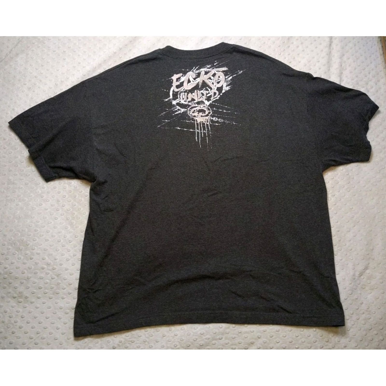 Ecko Unltd. Ecko Unltd. Skull Graphic Print T-Shirt Dark Gray 3XL Mens Vintage 90s Y2K Hip Hop Grunge Shirt Short Sleeve Crew Neck Size US XXL / EU 58 / 5 - 7 Thumbnail