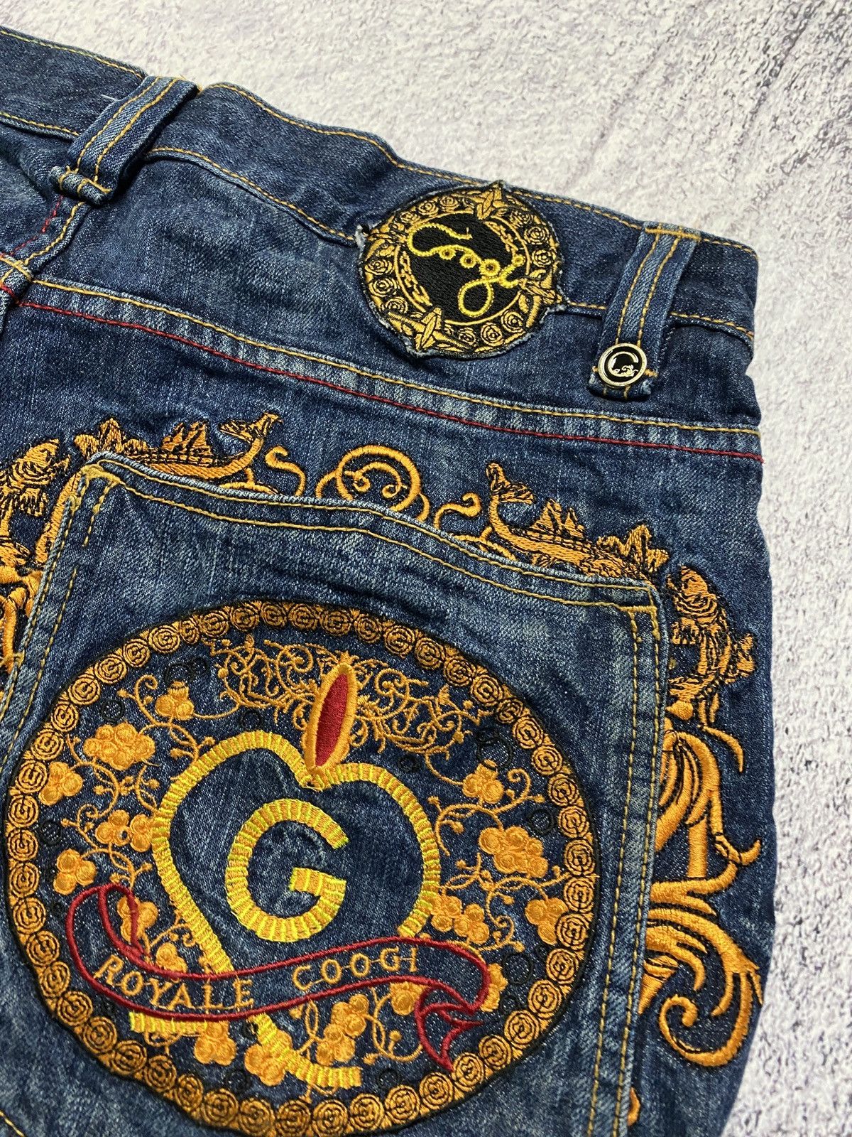 Coogi × JNCO × Vintage Crazy Vintage Y2K Baggy Coogi Royale Big Logo Jeans Shorts Size US 36 / EU 52 - 5 Thumbnail