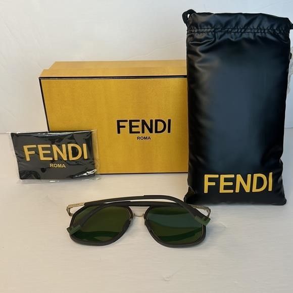 Fendi - New Authentic💯- FENDI Green Mirror Navigator Men's Sungla Size ONE SIZE - 4 Thumbnail