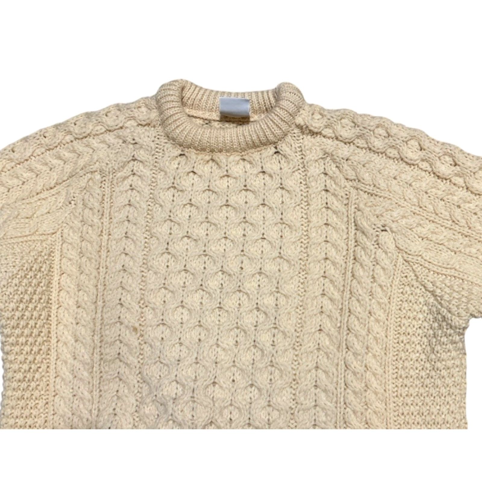 VINTAGE Brooks Brothers Wool Fisherman Sweater Cable Knit Men's S