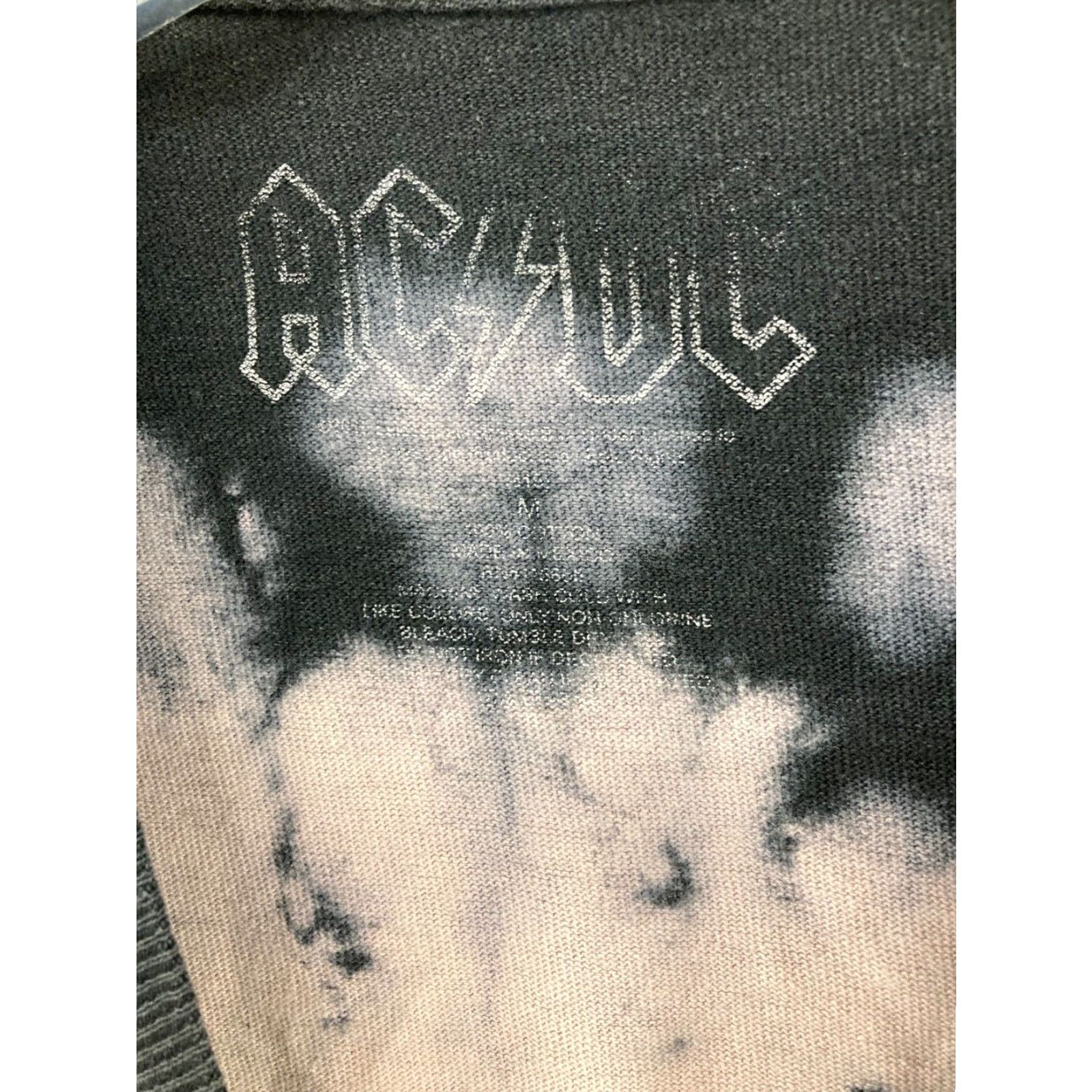 Vintage ACDC Band Mens T Shirt Medium Black Bleach Wash For Those About Rock Size US M / EU 48-50 / 2 - 5 Thumbnail