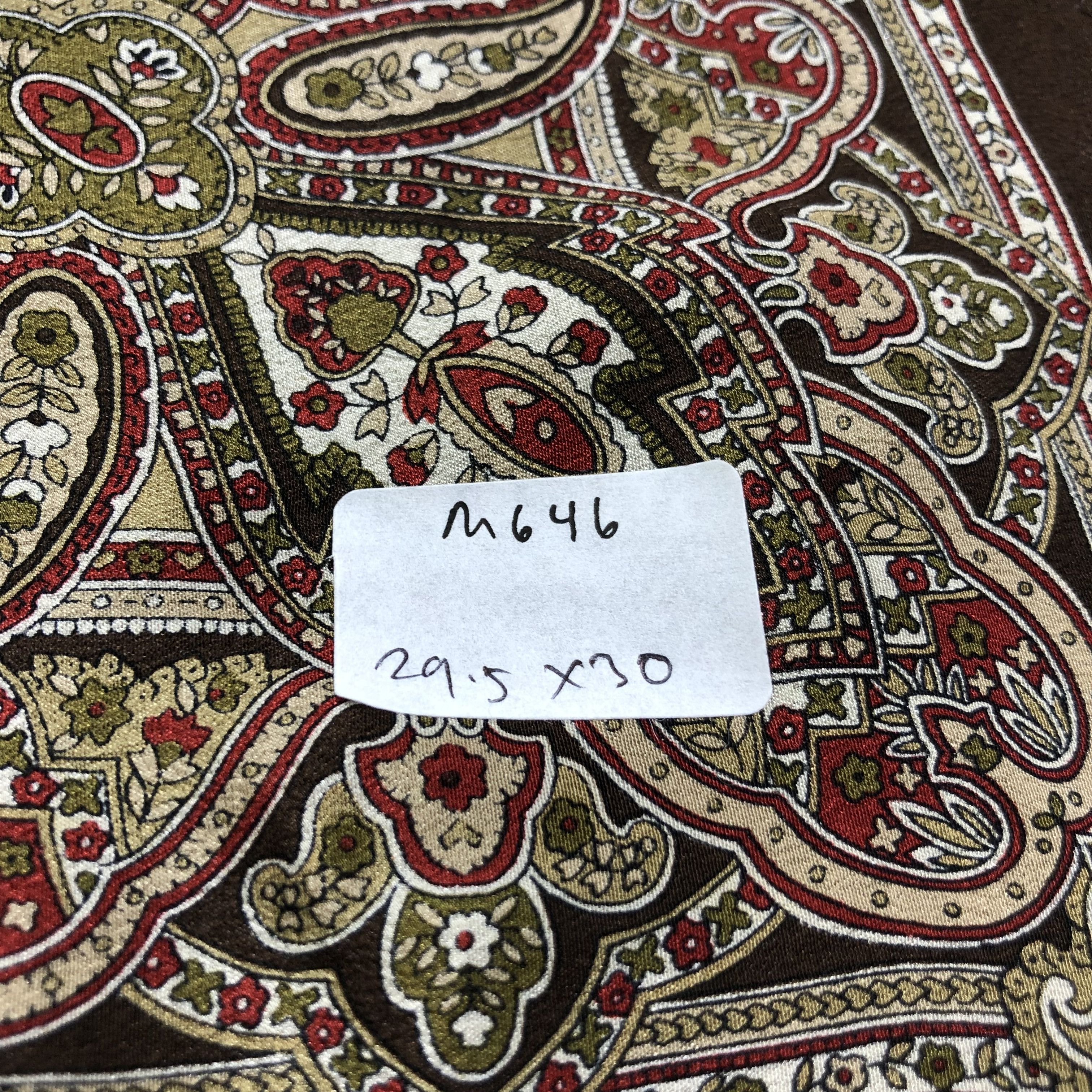 Vintage Luxury Paisley Silk Scarf M646 Size ONE SIZE - 6 Thumbnail