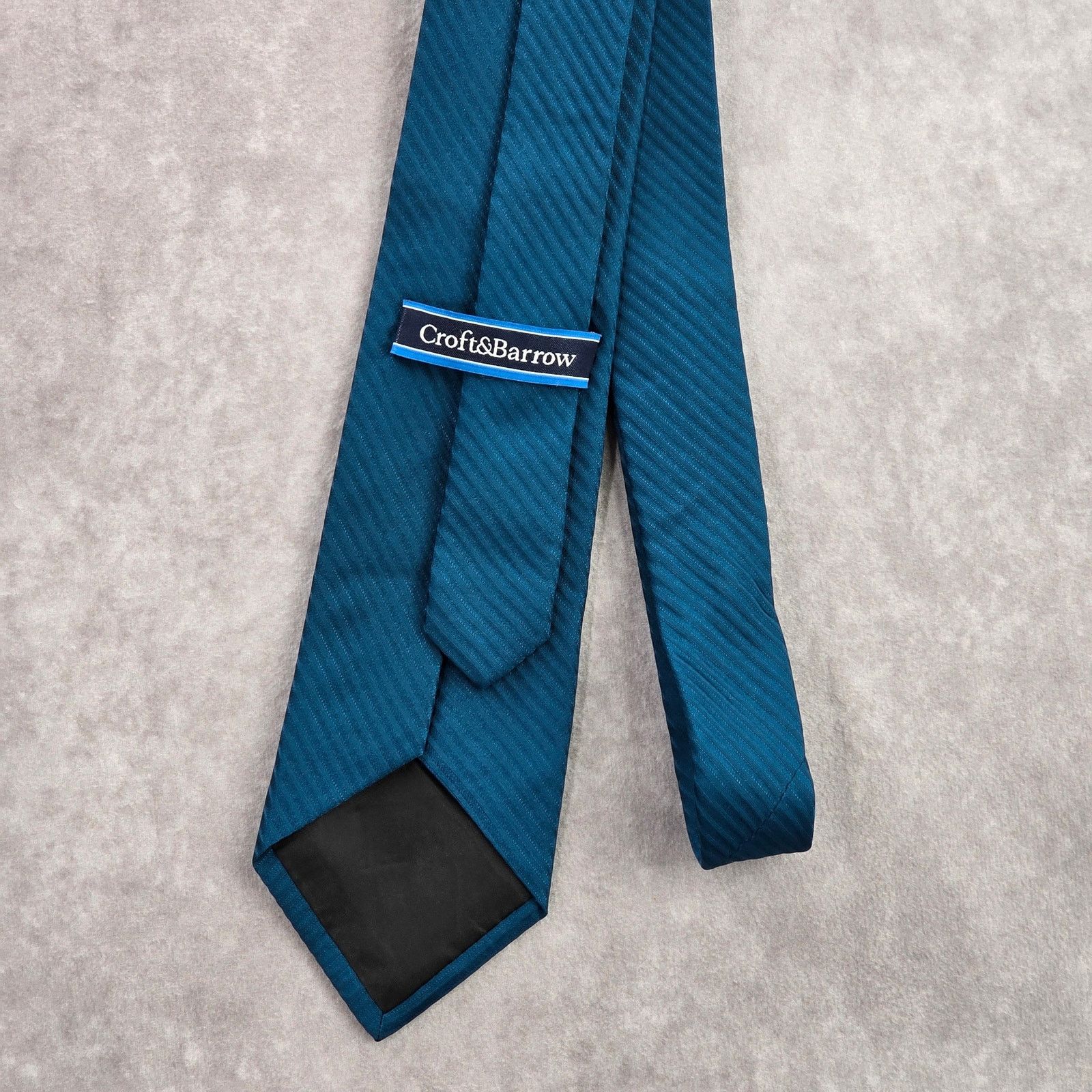 Croft & Barrow Croft & Barrow Blue Stripe Geometric Repp Neck Tie Men's Size 30 - 3 Thumbnail