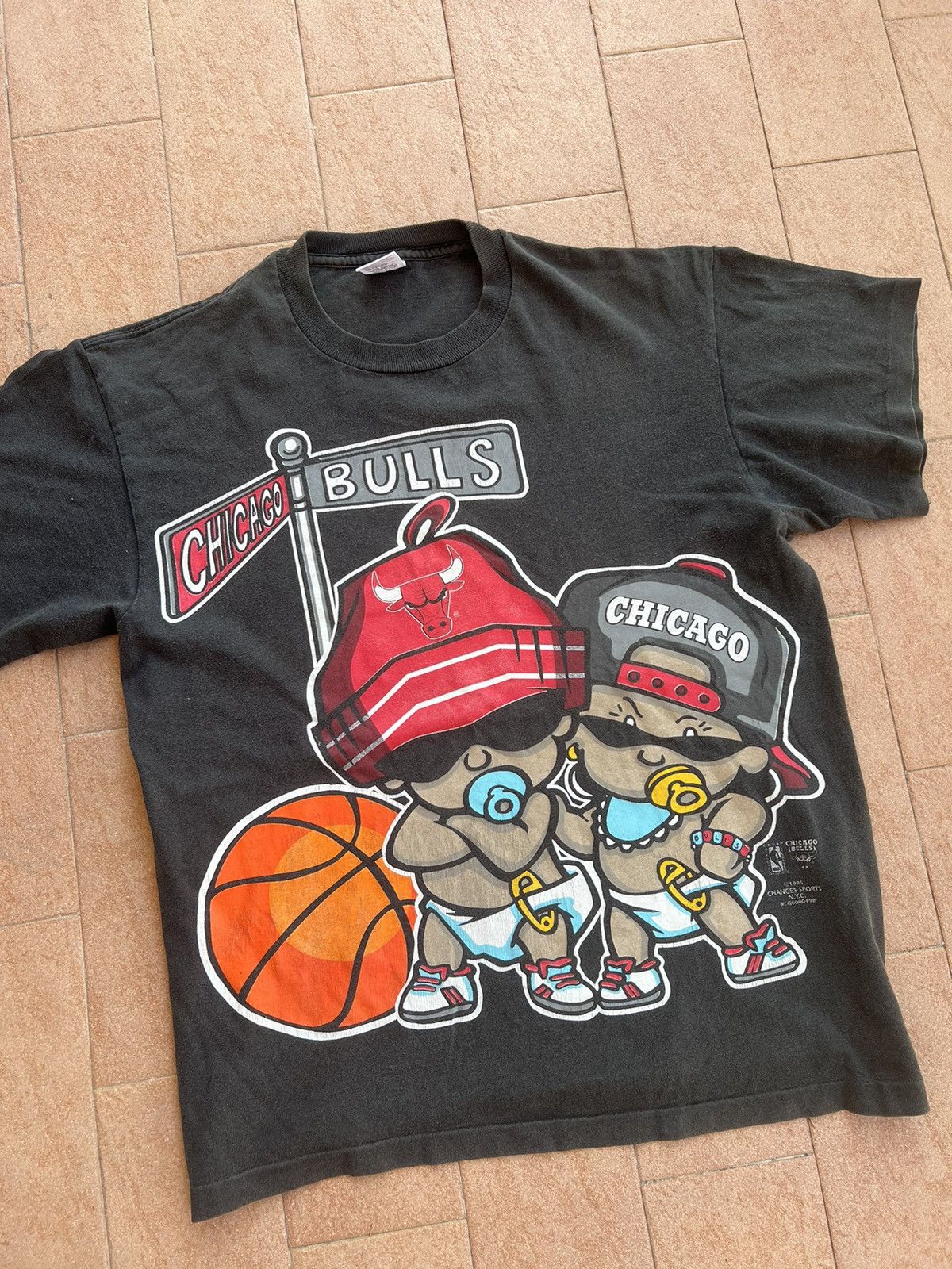 NBA × Vintage Vintage 90's NBA Chicago Bulls Baby Tee Print Rare Size US M / EU 48-50 / 2 - 2 Thumbnail