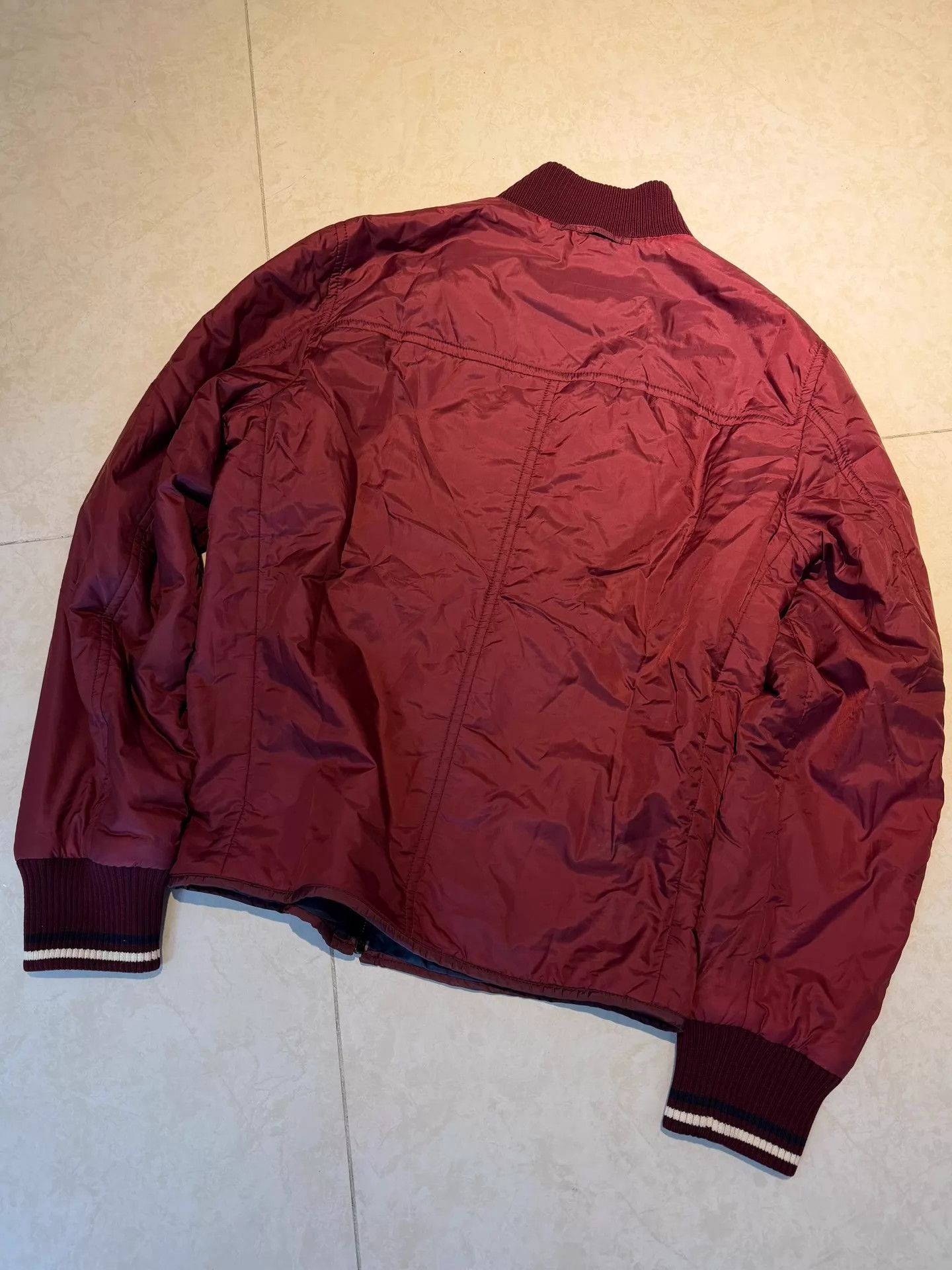 Prada Prada Sport 2way Knit Collar Nylon Jacket Red/Navy Unisex 46 Size US S / EU 44-46 / 1 - 4 Thumbnail