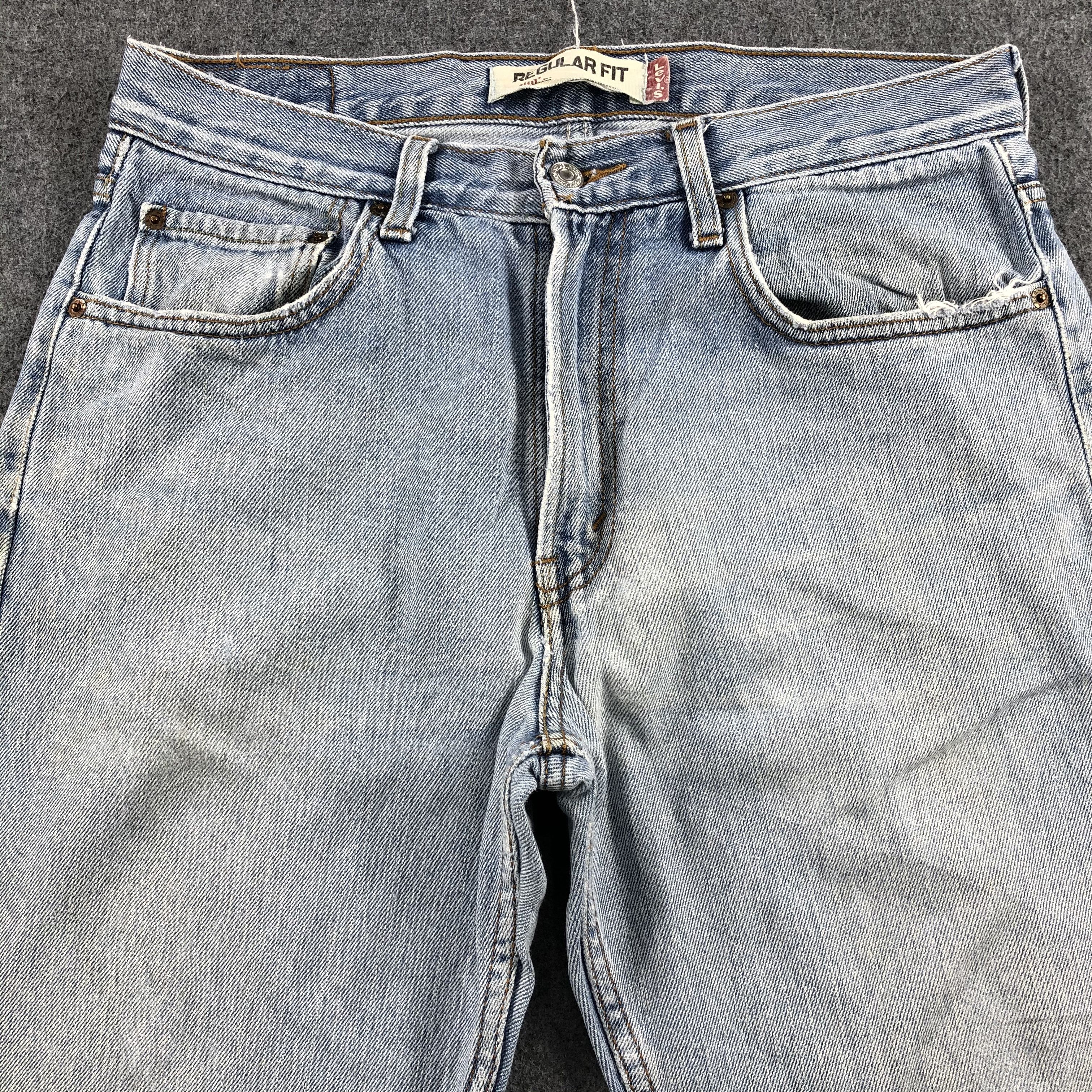 Levi's Vintage Blue Wash Levis 505 Jeans-J1466 Size US 33 - 3 Thumbnail
